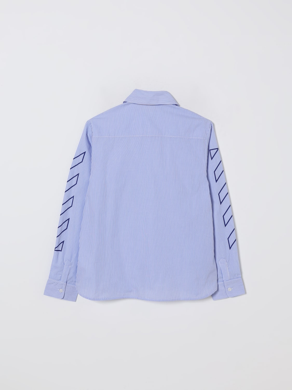OFF-WHITE KIDS CAMISA: Camisa niños Off-white Kids, Azul Oscuro - Img 2