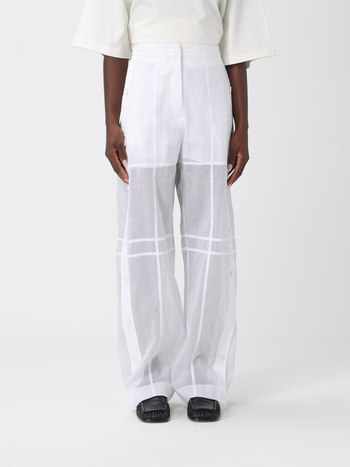 JIL SANDER PANTS: Pants woman Jil Sander, White - Img 1