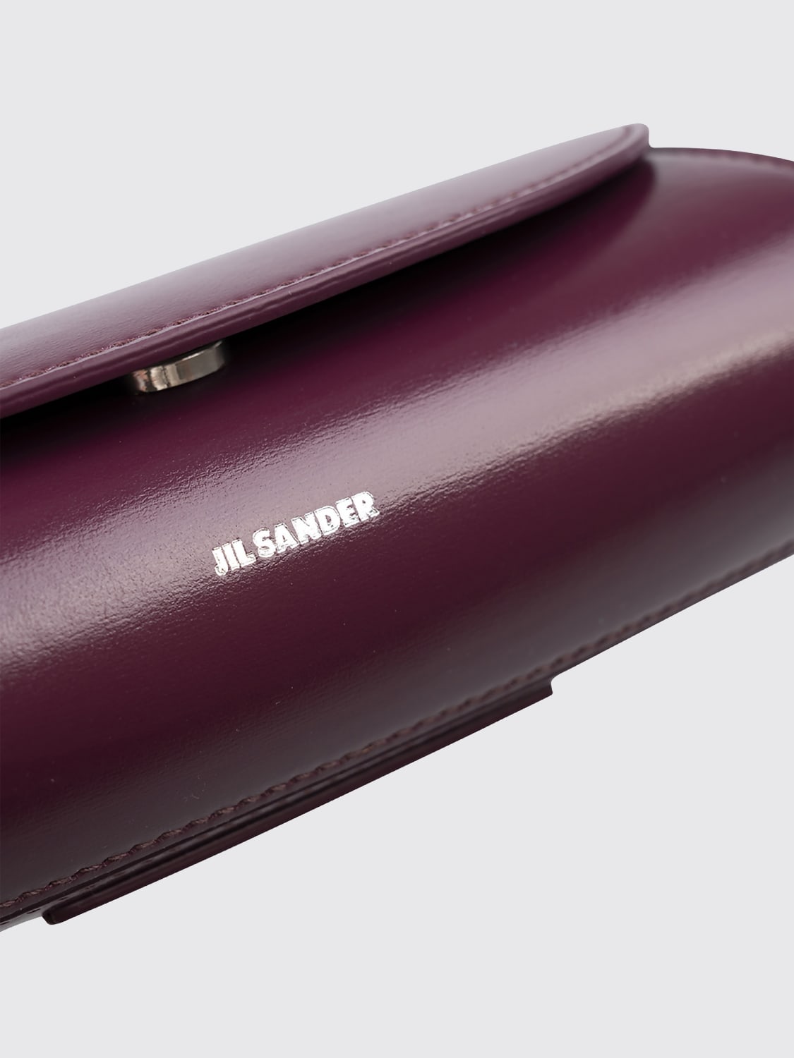 JIL SANDER OCCHIALI DA SOLE: Portaocchiali Cannolo Jil Sander in pelle palmellata , Viola - Img 3