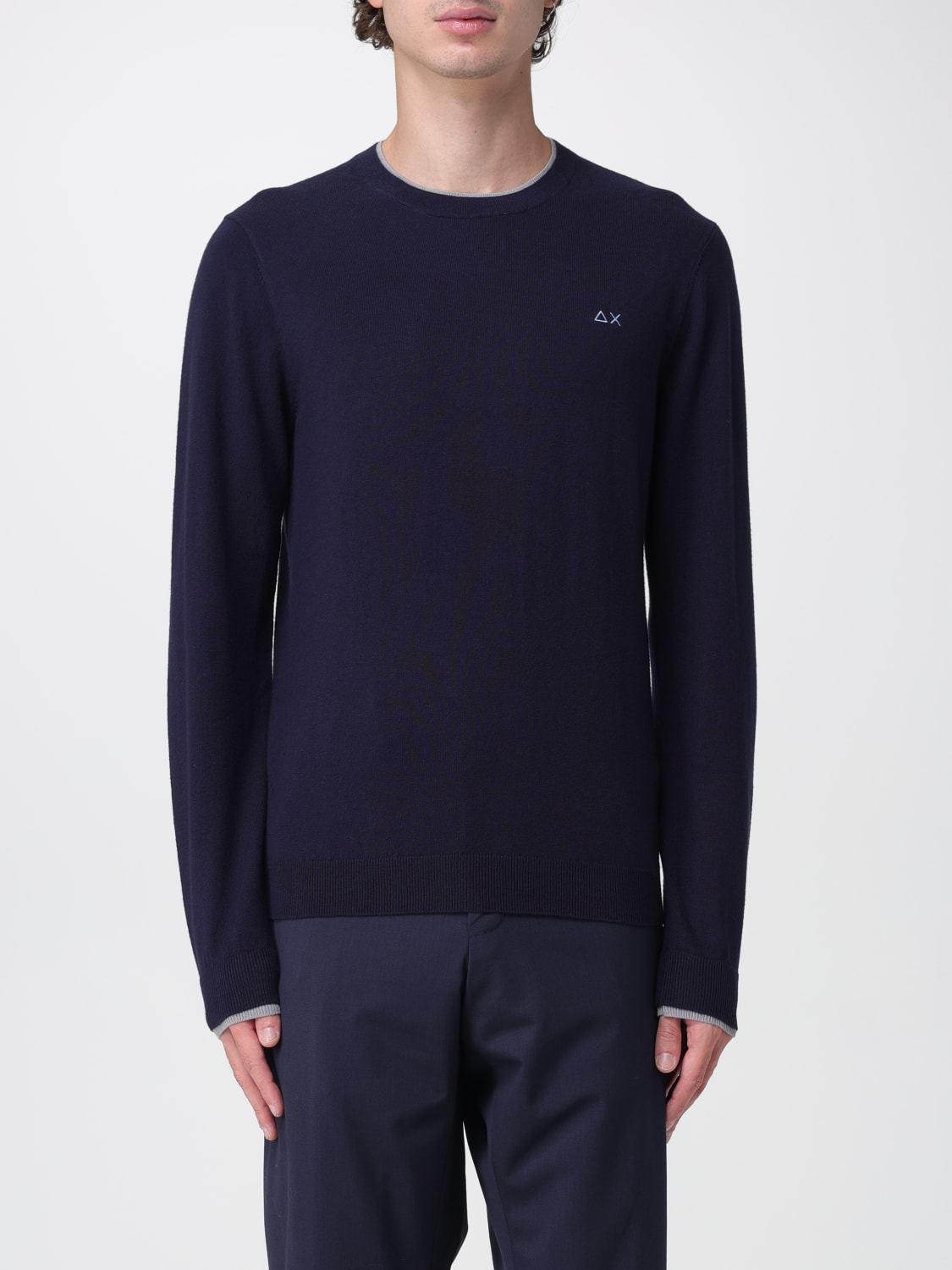 SUN68 SWEATER: Sweatshirt men SUN68, Blue - Img 1