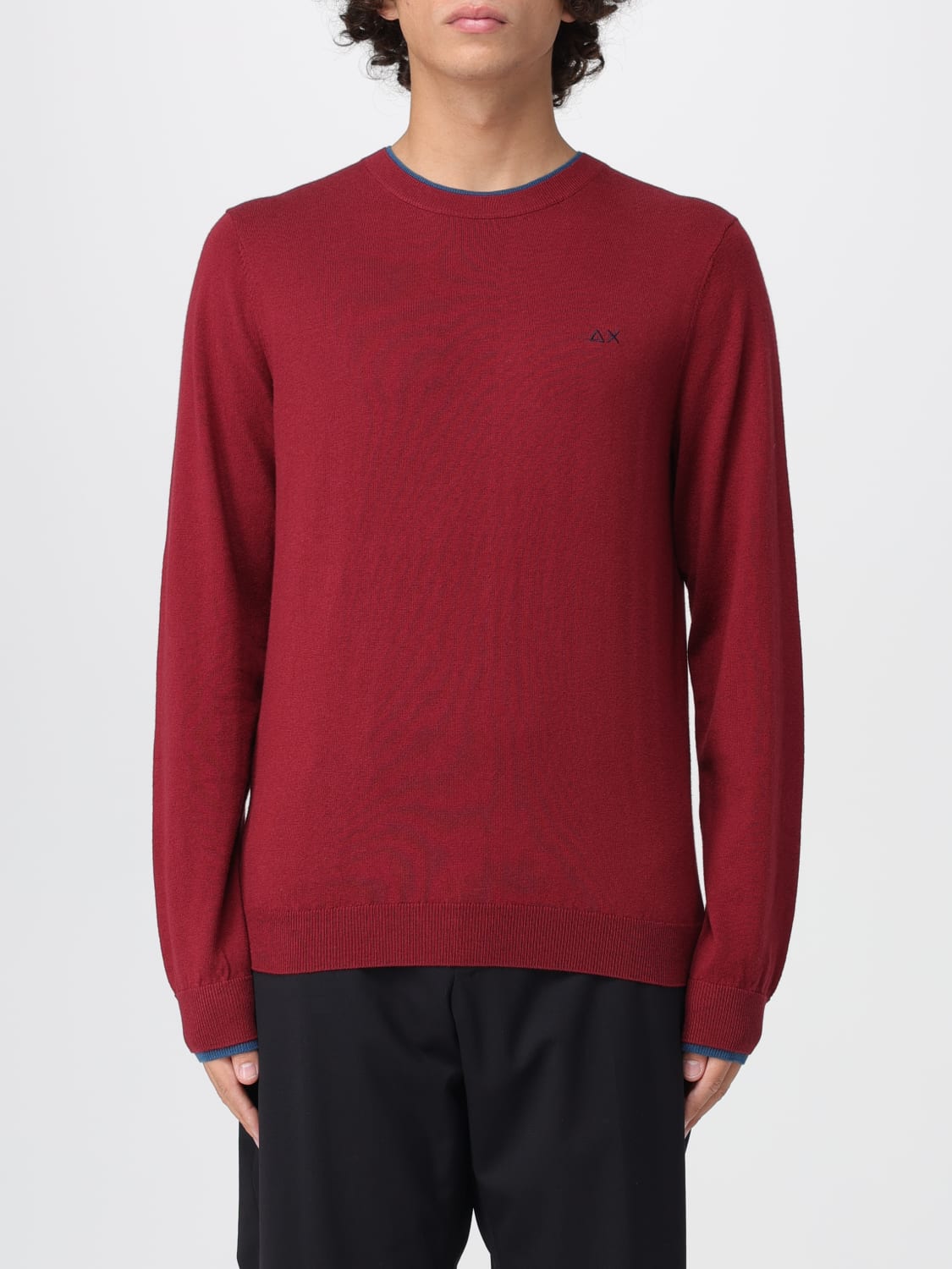 SUN68 PULL: Sweatshirt homme SUN68, Bordeaux - Img 1