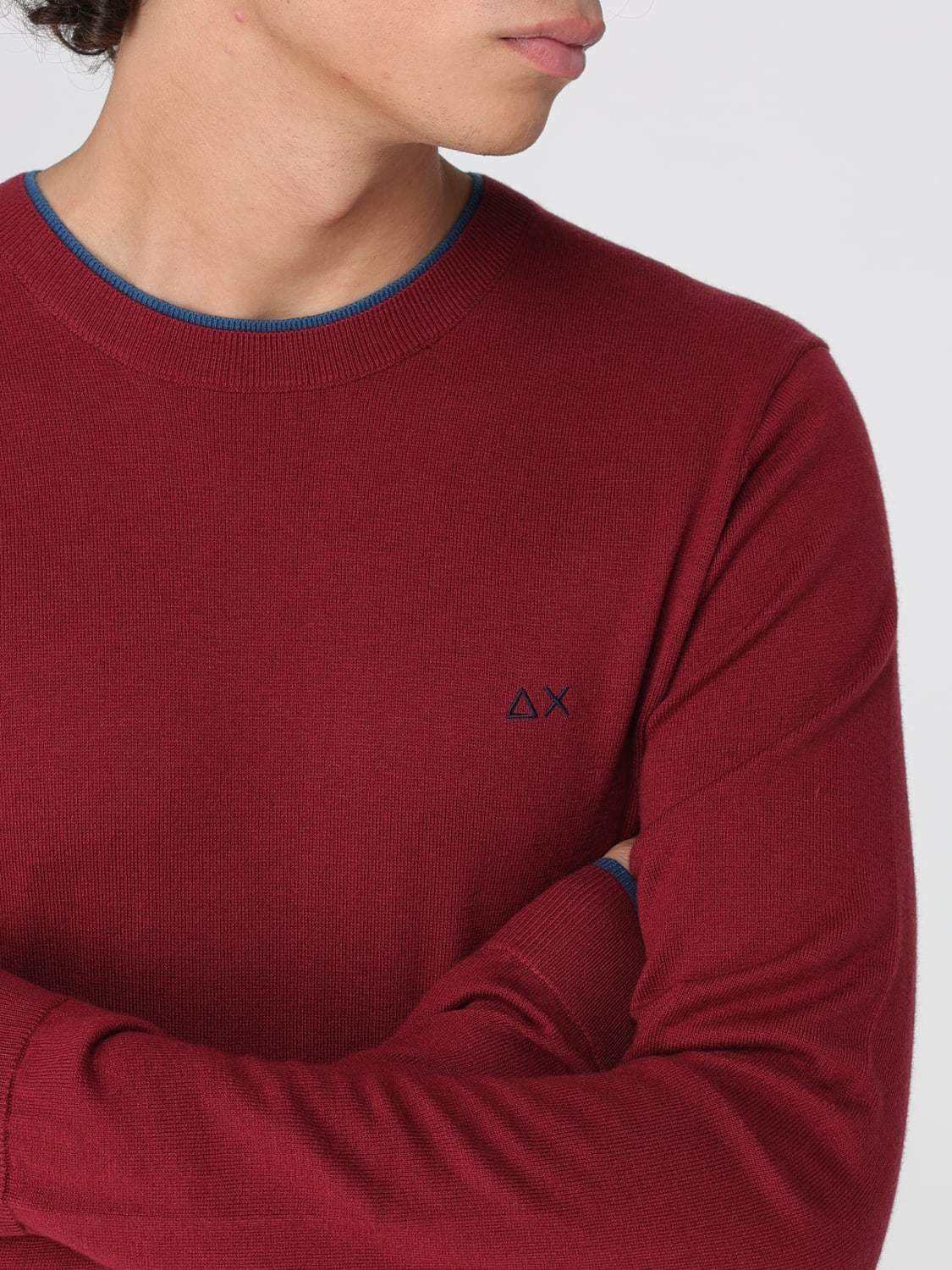 SUN68 PULL: Sweatshirt homme SUN68, Bordeaux - Img 3