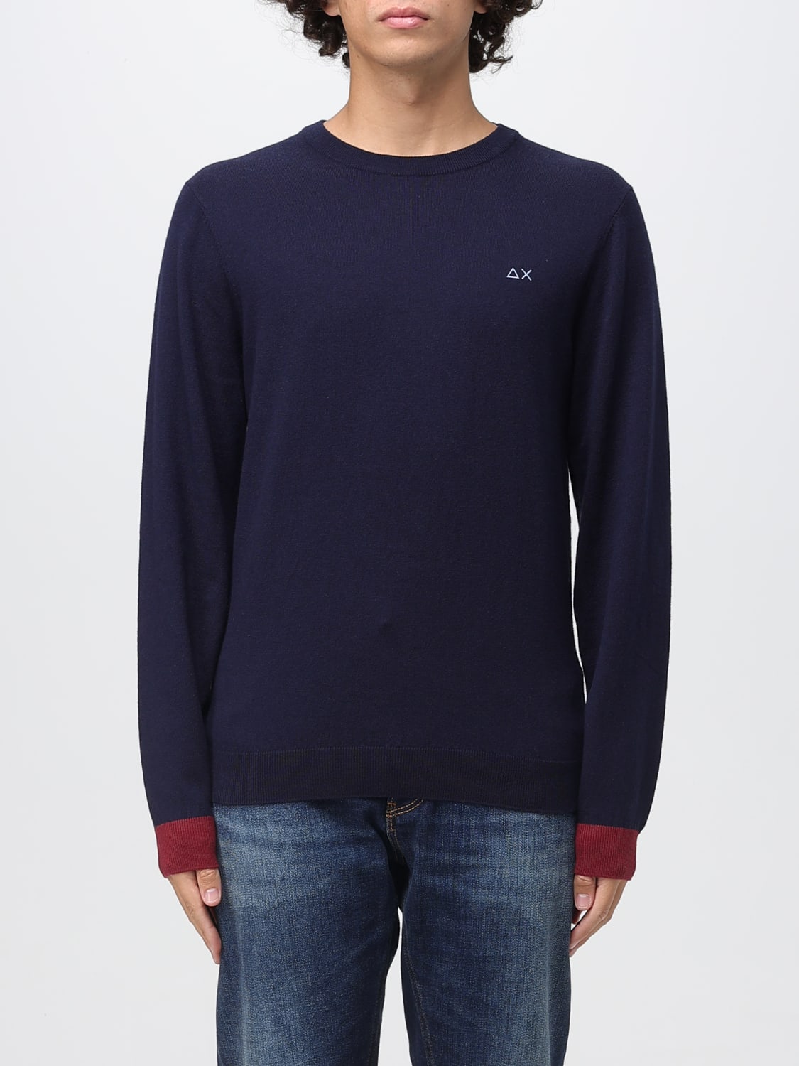 SUN68 SWEATER: Sweatshirt men SUN68, Blue - Img 1