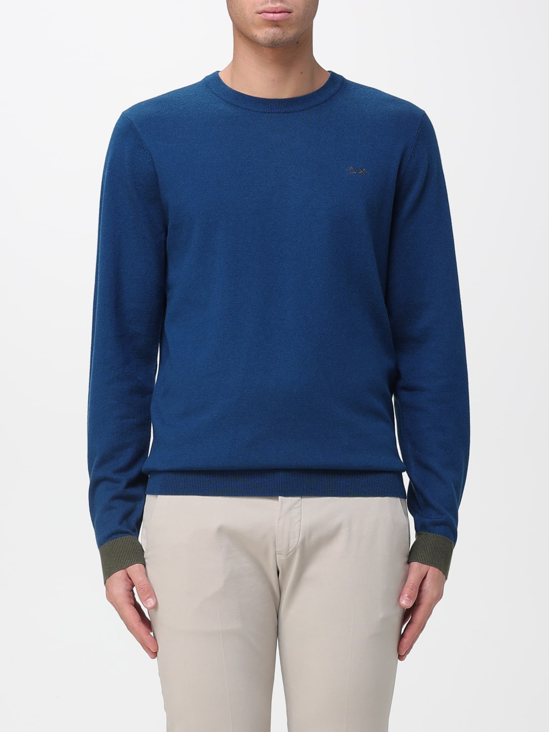SUN68 SWEATER: Sweatshirt men SUN68, Petroleum Blue - Img 1