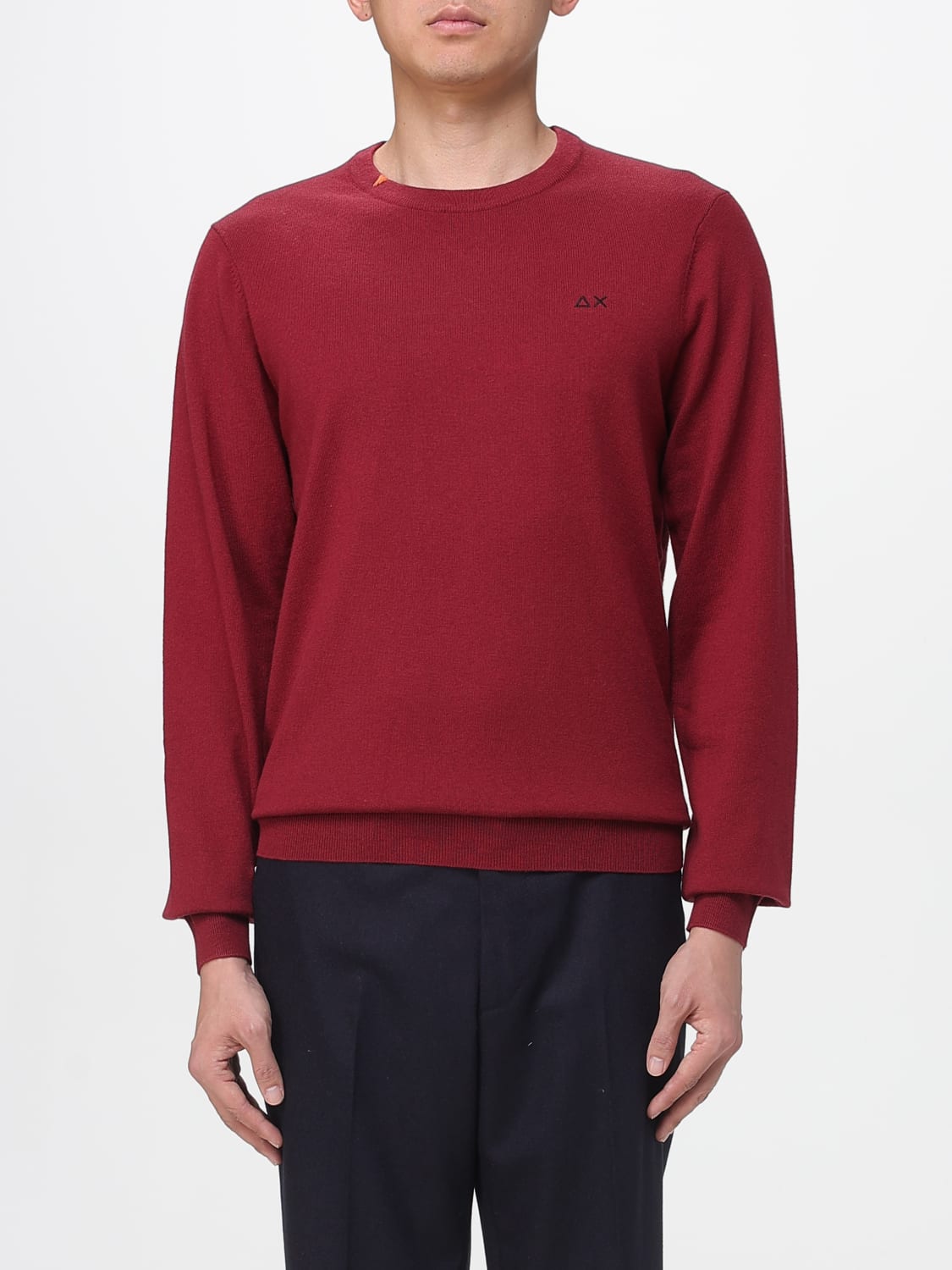 SUN68 SWEATER: Sweatshirt men SUN68, Burgundy - Img 1