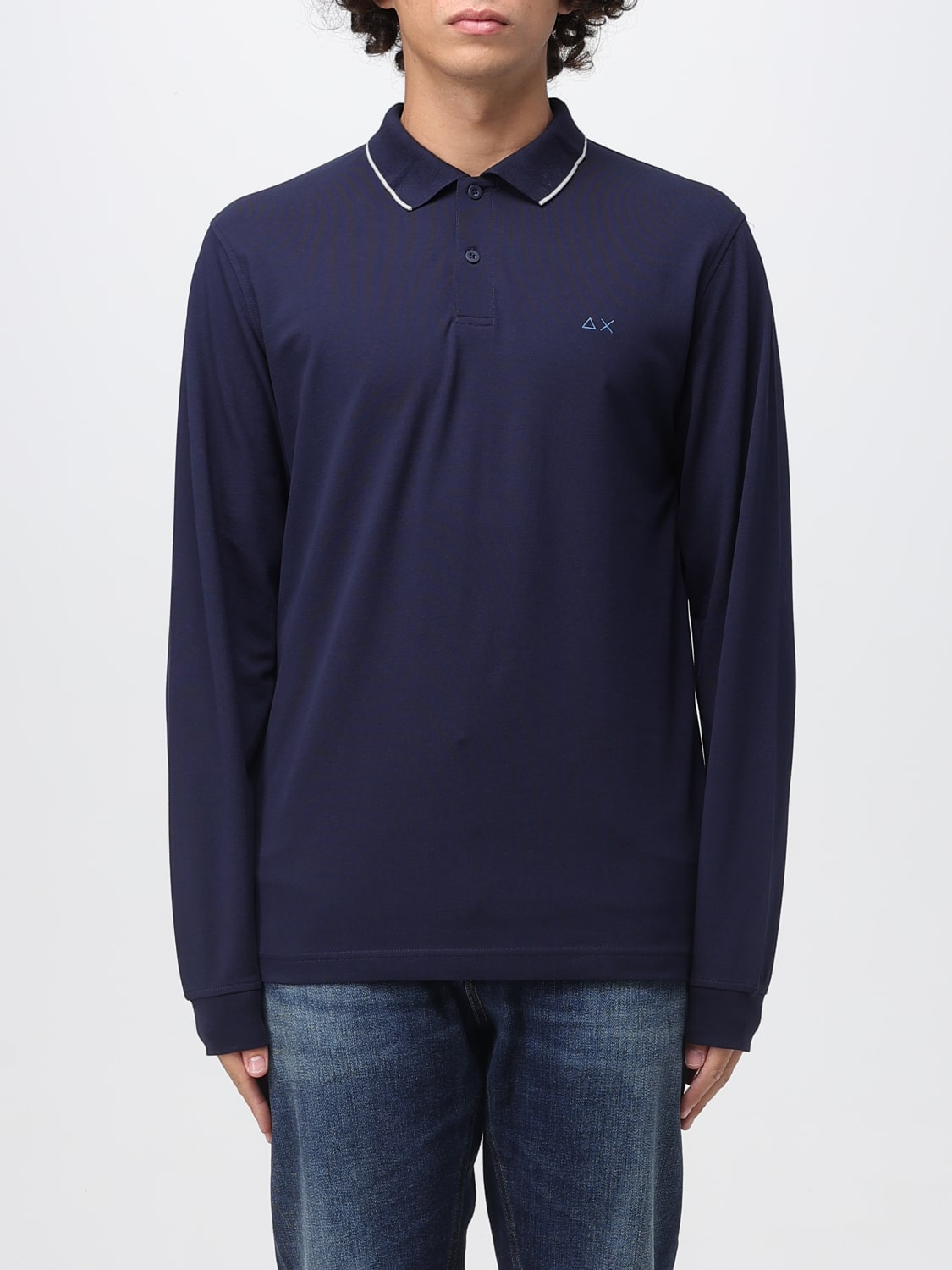 SUN68 POLO SHIRT: T-shirt men SUN68, Blue - Img 1
