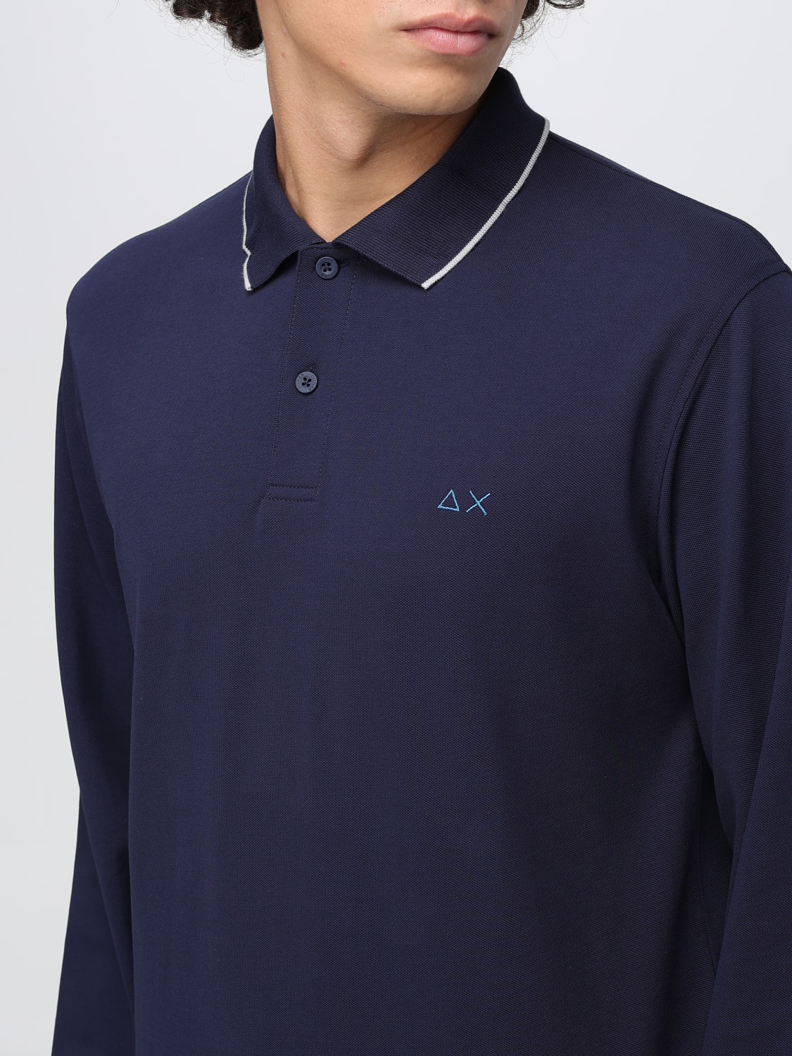 SUN68 POLO SHIRT: T-shirt men SUN68, Blue - Img 3