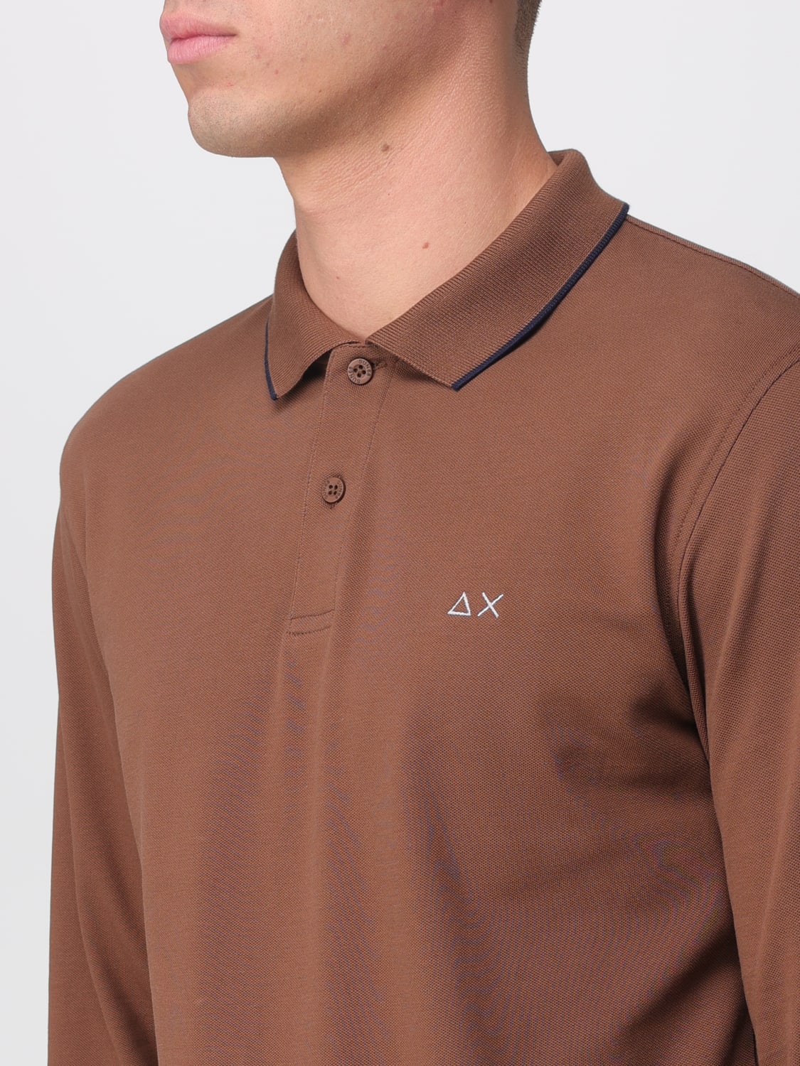 SUN68 POLO SHIRT: T-shirt men SUN68, Brown - Img 3