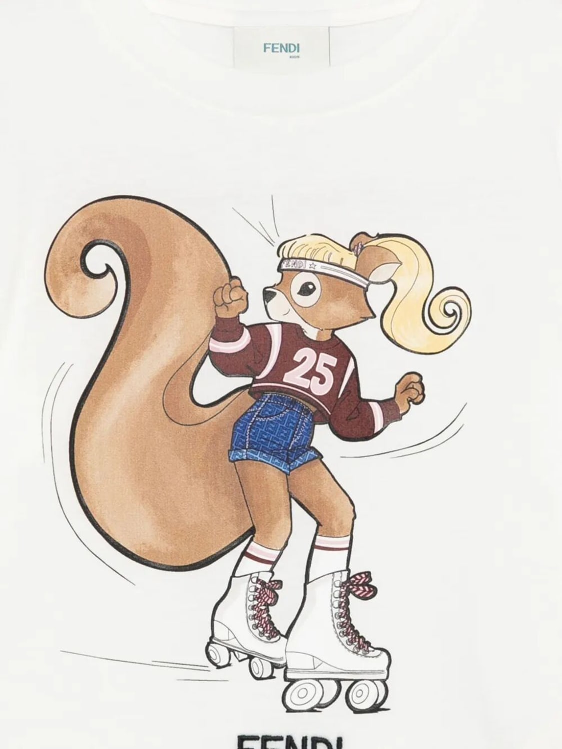 FENDI T-SHIRT: T-shirt kids Fendi, White - Img 3