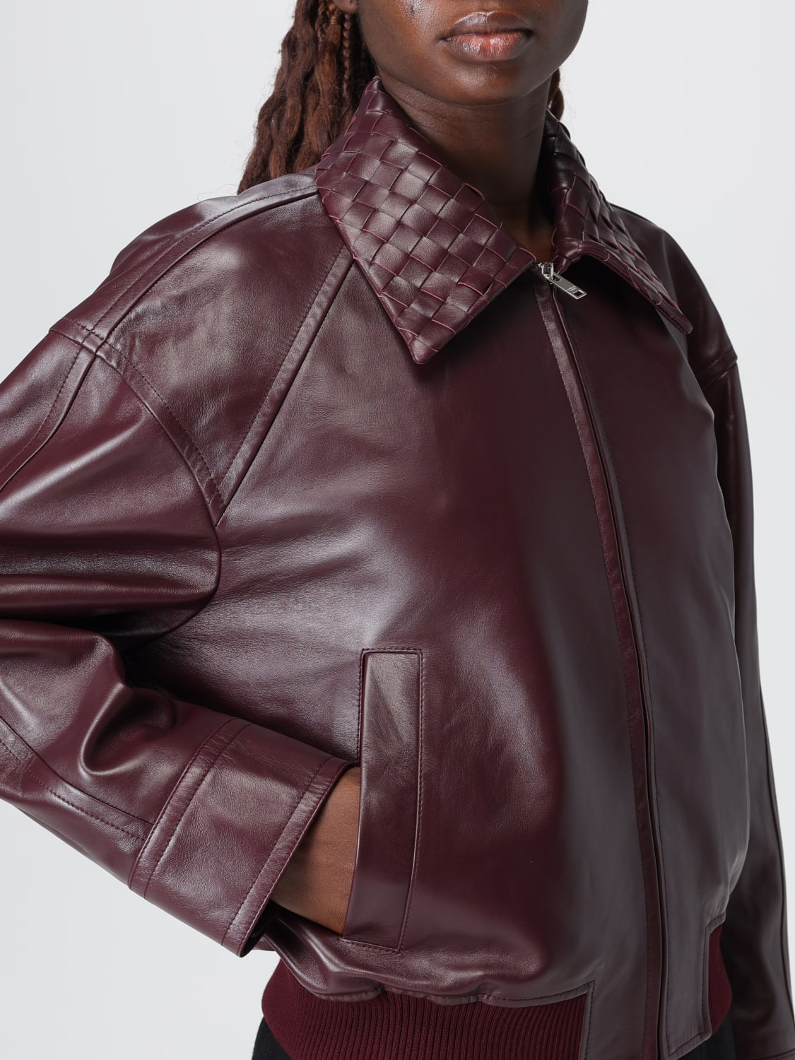 BOTTEGA VENETA JACKET: Jacket woman Bottega Veneta, Burgundy - Img 5
