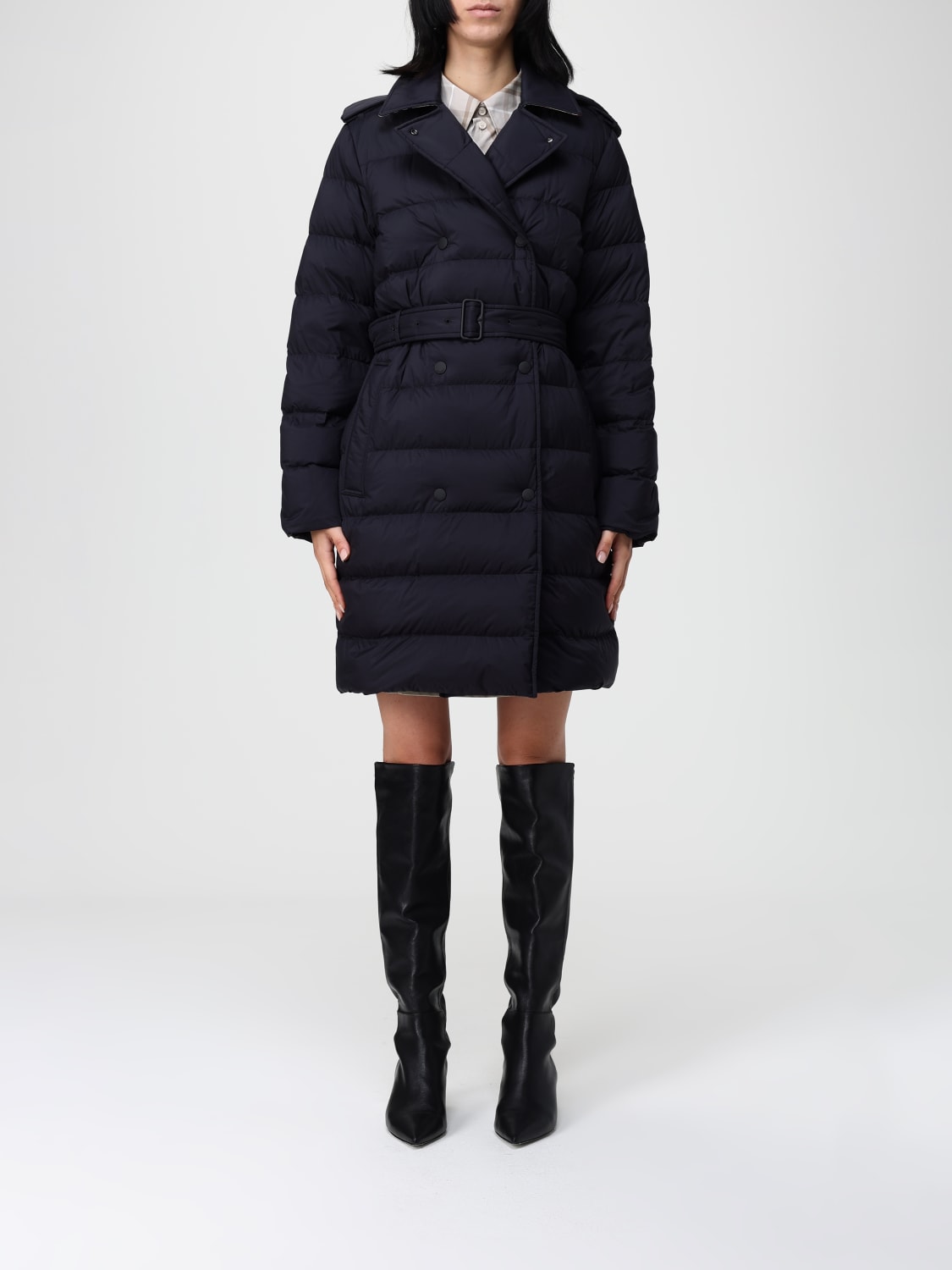 BURBERRY：コート レディース - ブラック | GIGLIO.COMオンラインの