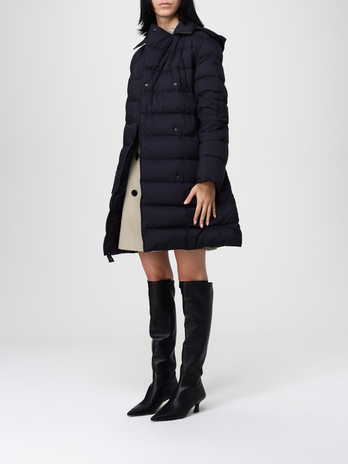 BURBERRY：コート レディース - ブラック | GIGLIO.COMオンラインの