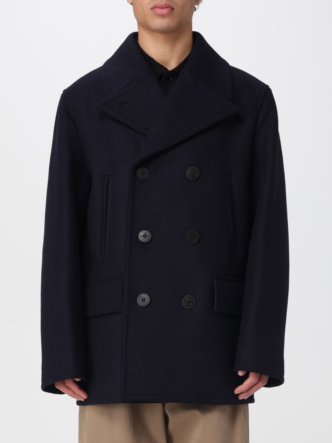BURBERRY COAT: Coat men Burberry, Blue - Img 1