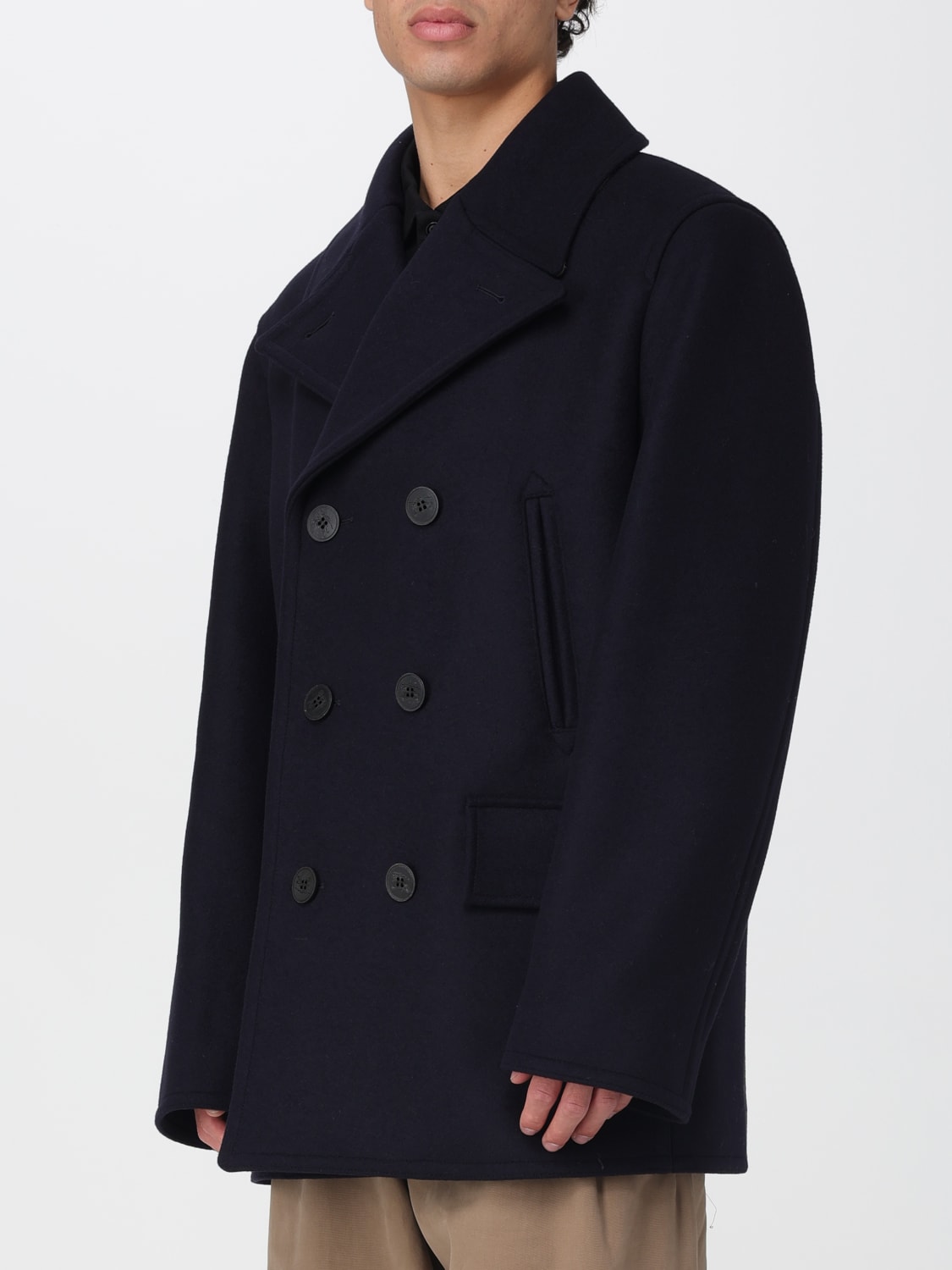 BURBERRY COAT: Coat men Burberry, Blue - Img 4