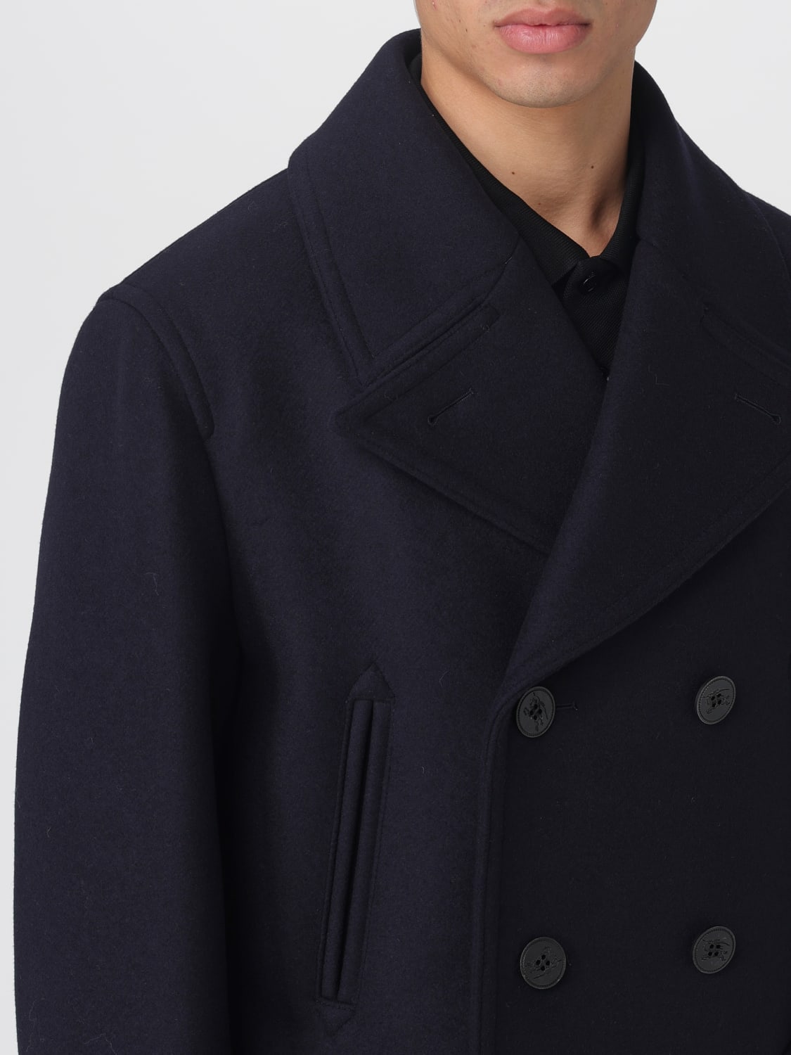 BURBERRY COAT: Coat men Burberry, Blue - Img 5