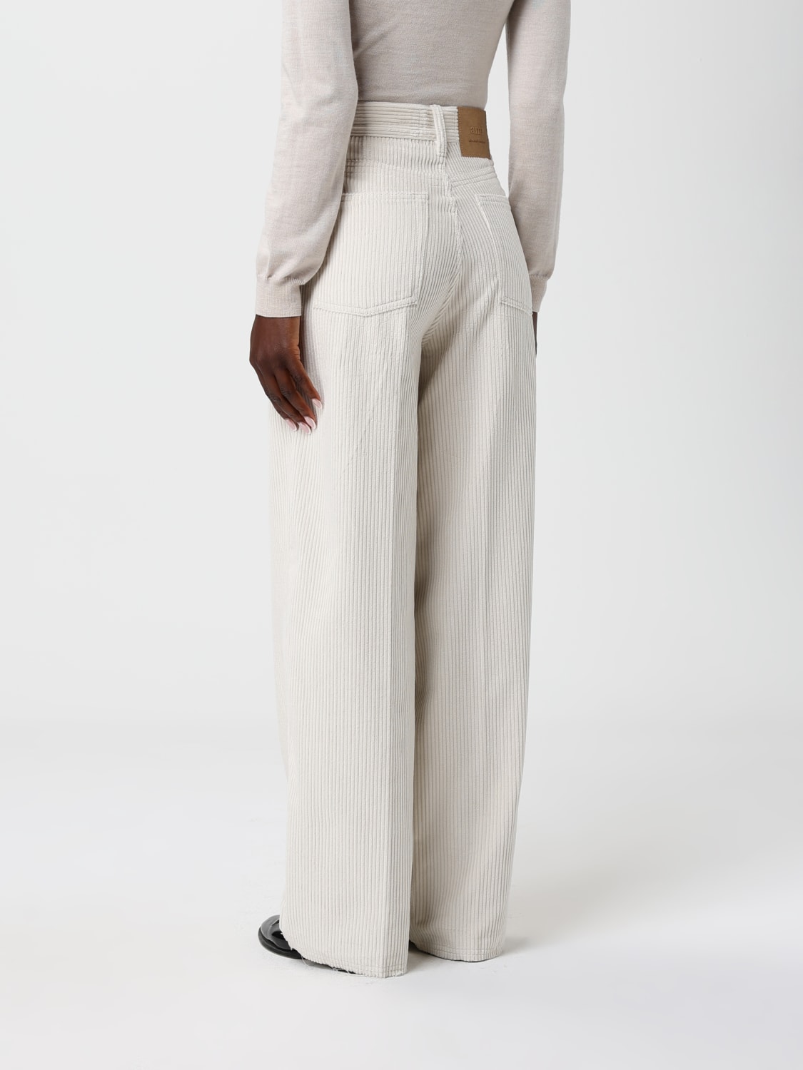AMI PARIS PANTALONES: Pantalón mujer Ami Paris, Beige - Img 2