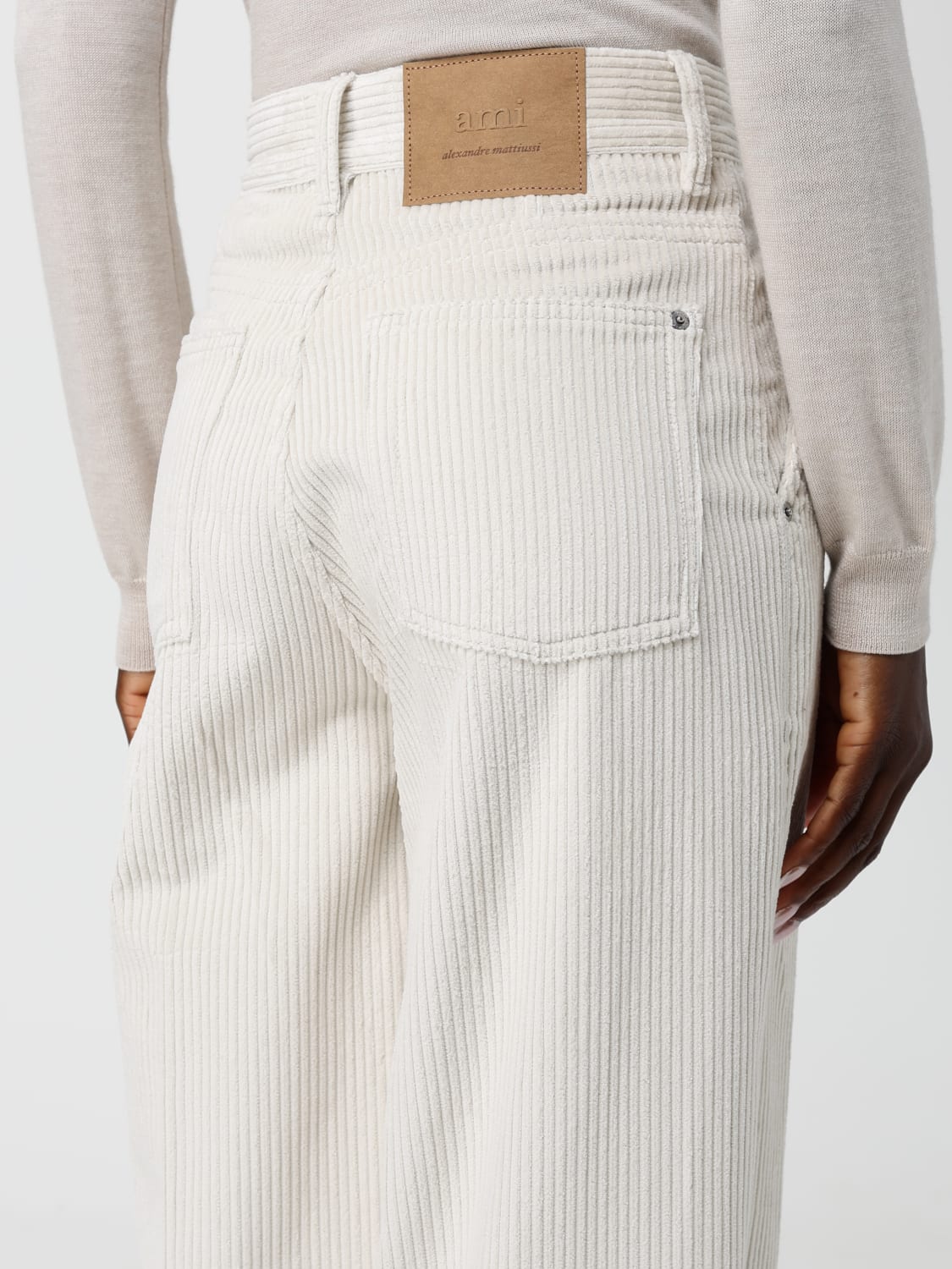 AMI PARIS PANTALONES: Pantalón mujer Ami Paris, Beige - Img 3