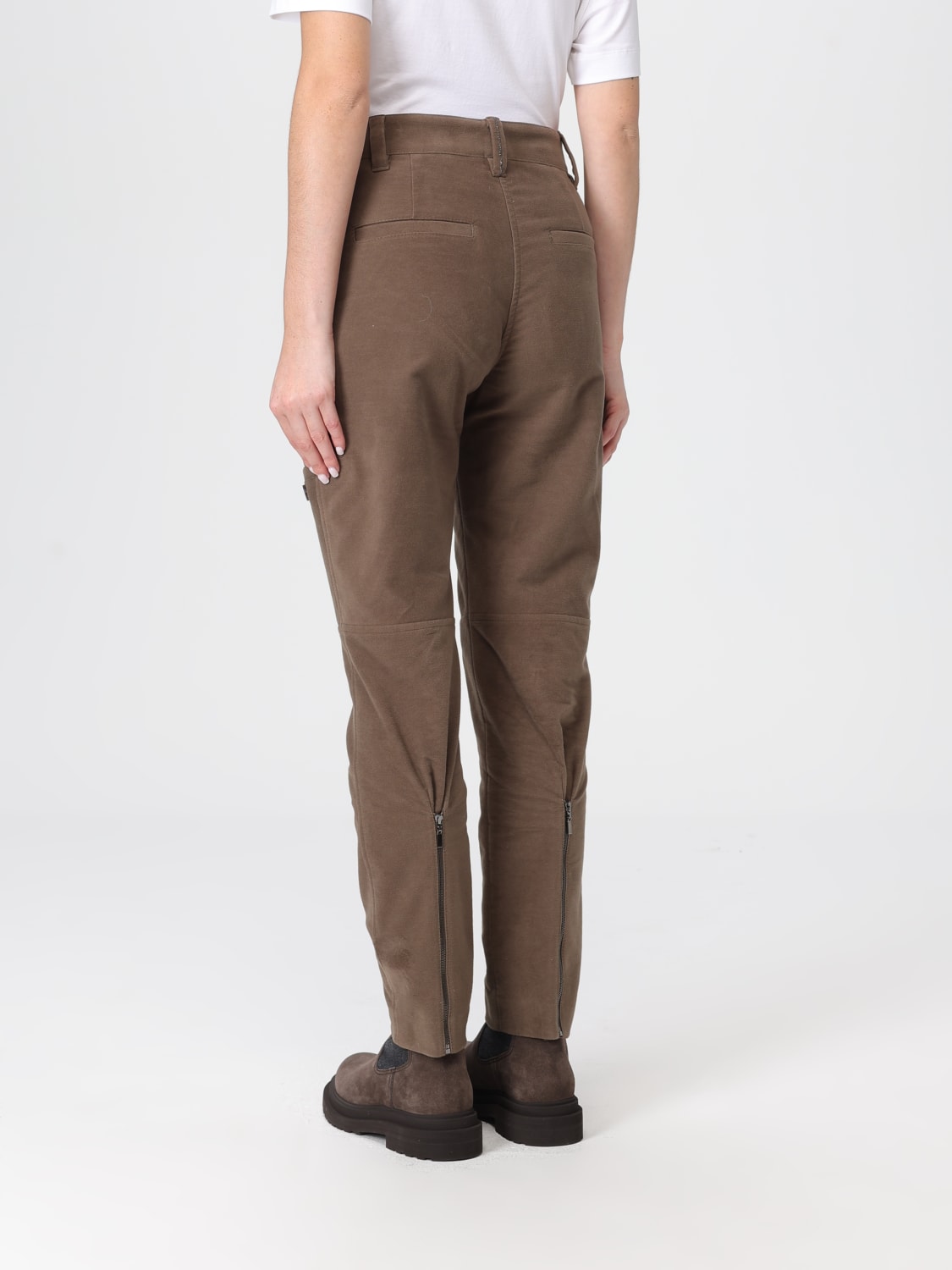 BRUNELLO CUCINELLI PANTS: Pants woman Brunello Cucinelli, Brown - Img 3