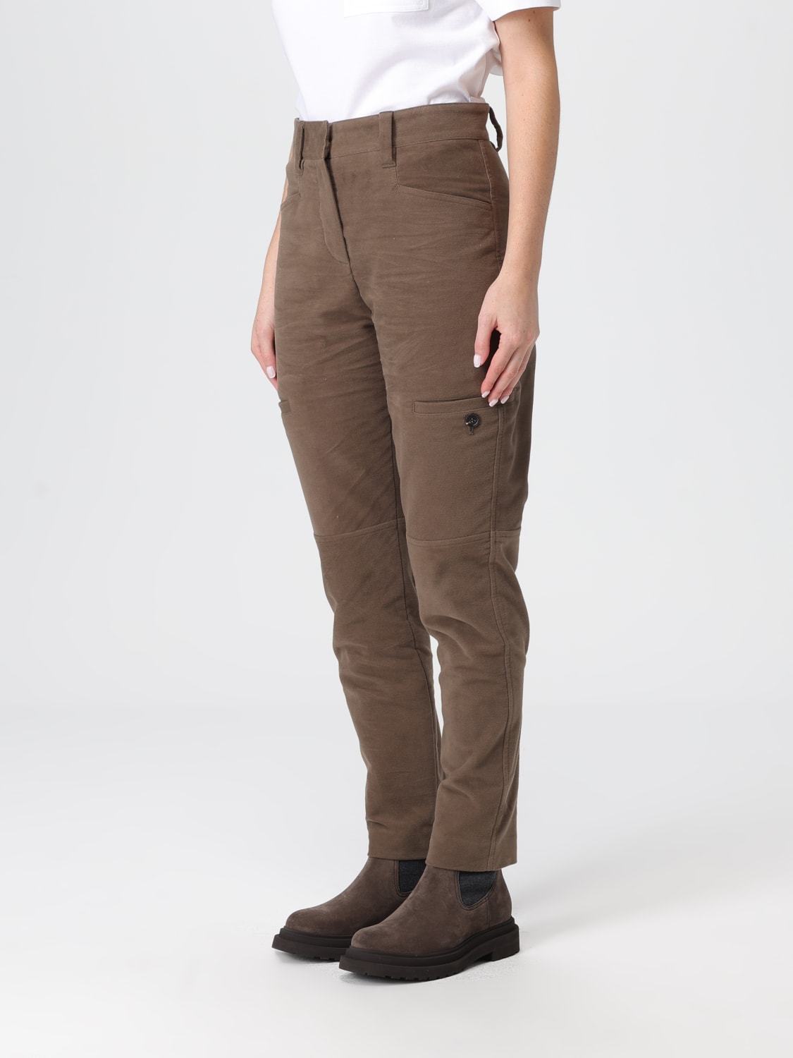 BRUNELLO CUCINELLI PANTS: Pants woman Brunello Cucinelli, Brown - Img 4