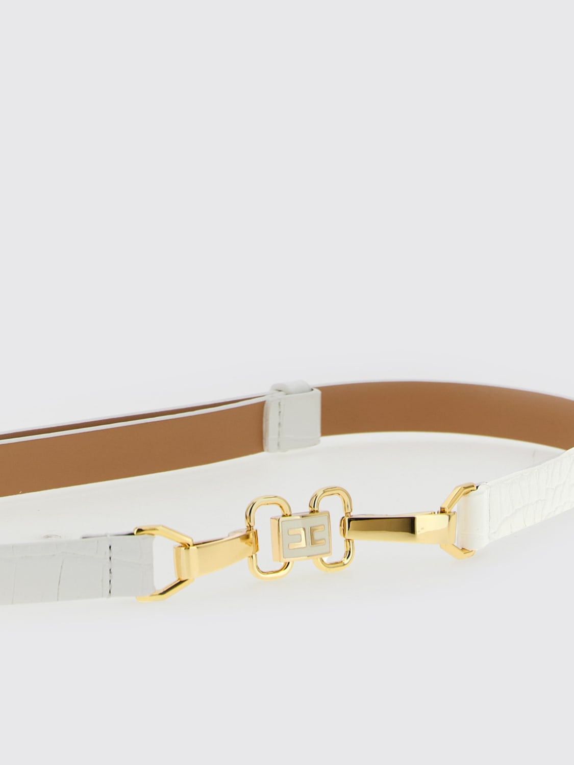 ELISABETTA FRANCHI BELT: Belt woman Elisabetta Franchi, White - Img 2