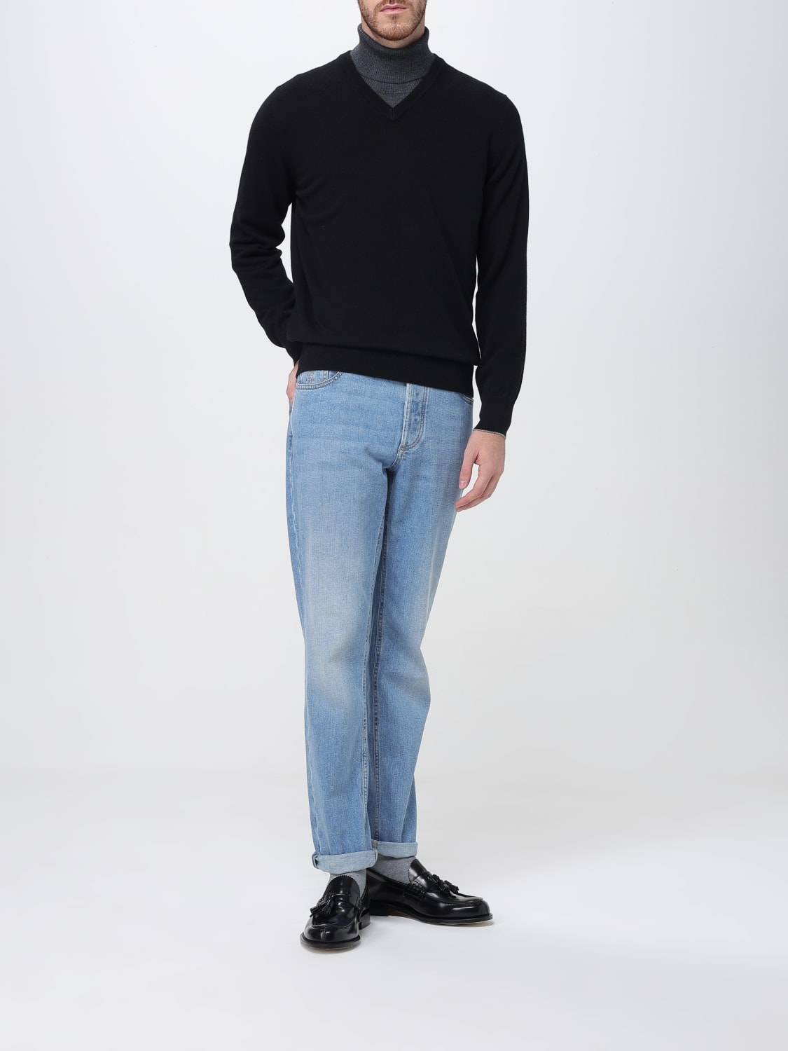 BRUNELLO CUCINELLI JERSEY: Jersey hombre Brunello Cucinelli, Negro - Img 2