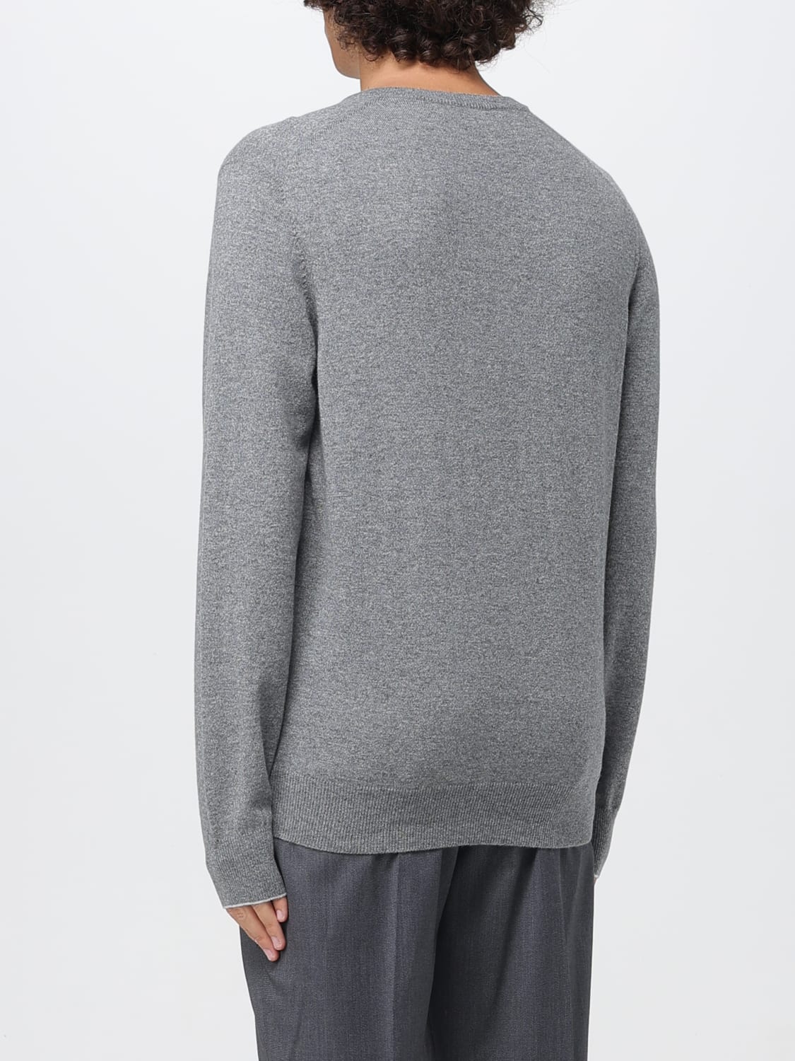 BRUNELLO CUCINELLI 毛衣: 毛衣 男士 Brunello Cucinelli, 灰色 - Img 3