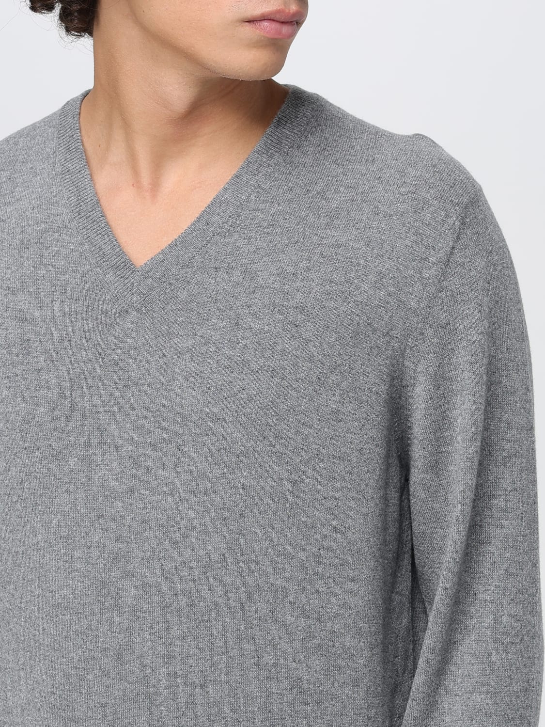 BRUNELLO CUCINELLI 毛衣: 毛衣 男士 Brunello Cucinelli, 灰色 - Img 5