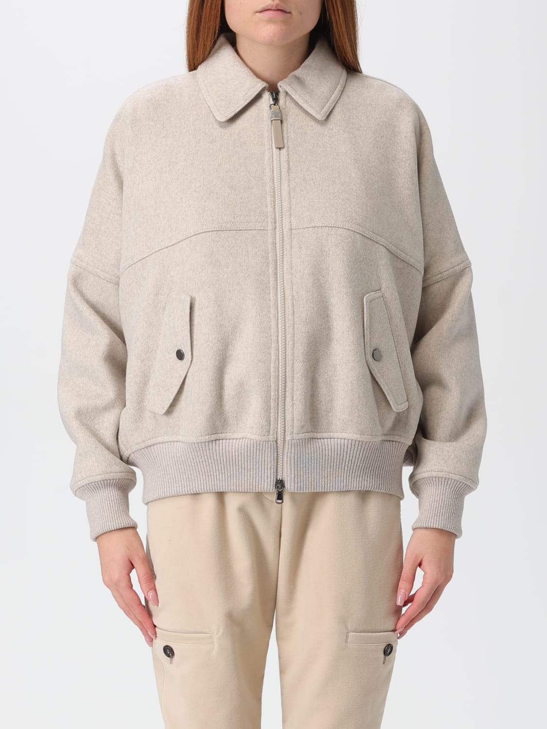 BRUNELLO CUCINELLI VESTE: Veste femme Brunello Cucinelli, Marron - Img 1