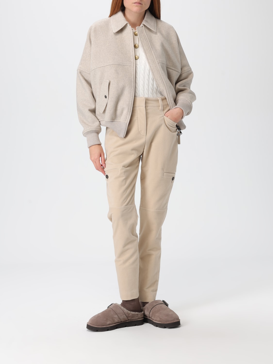 BRUNELLO CUCINELLI VESTE: Veste femme Brunello Cucinelli, Marron - Img 2