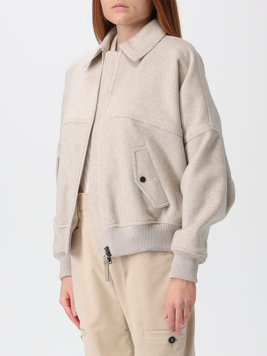 BRUNELLO CUCINELLI VESTE: Veste femme Brunello Cucinelli, Marron - Img 4