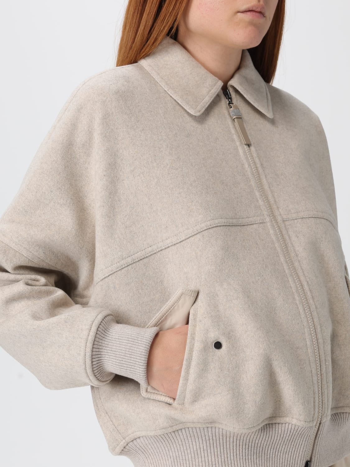 BRUNELLO CUCINELLI VESTE: Veste femme Brunello Cucinelli, Marron - Img 5