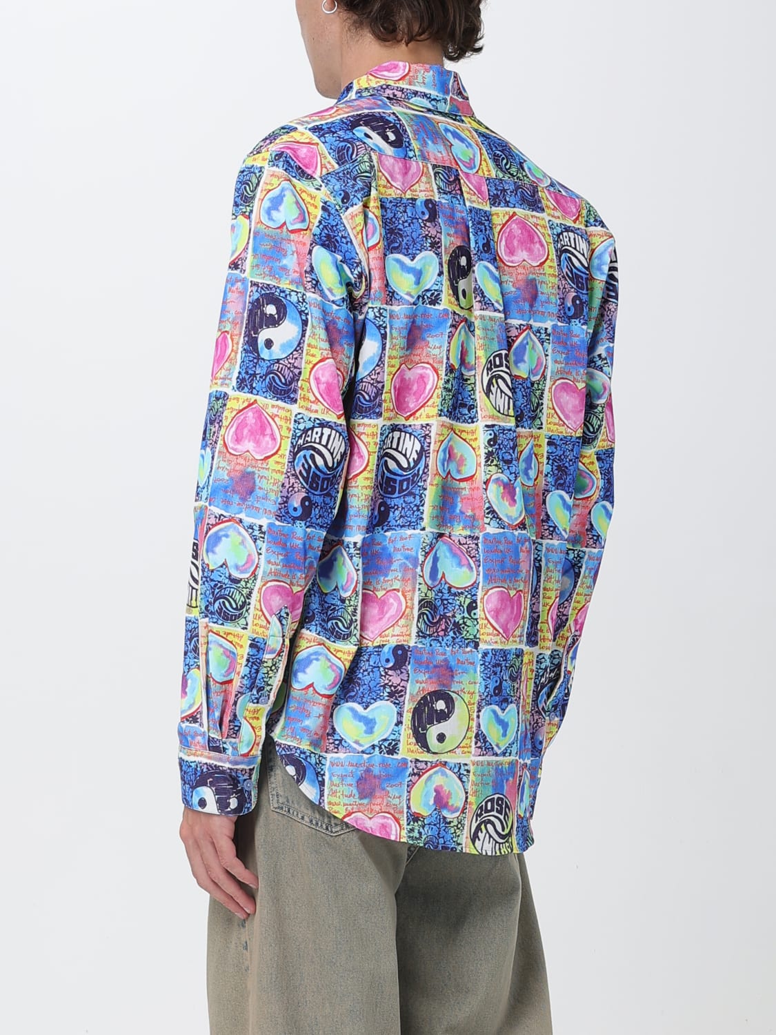 MARTINE ROSE 衬衫: 衬衫 男士 Martine Rose, 蓝色 - Img 3