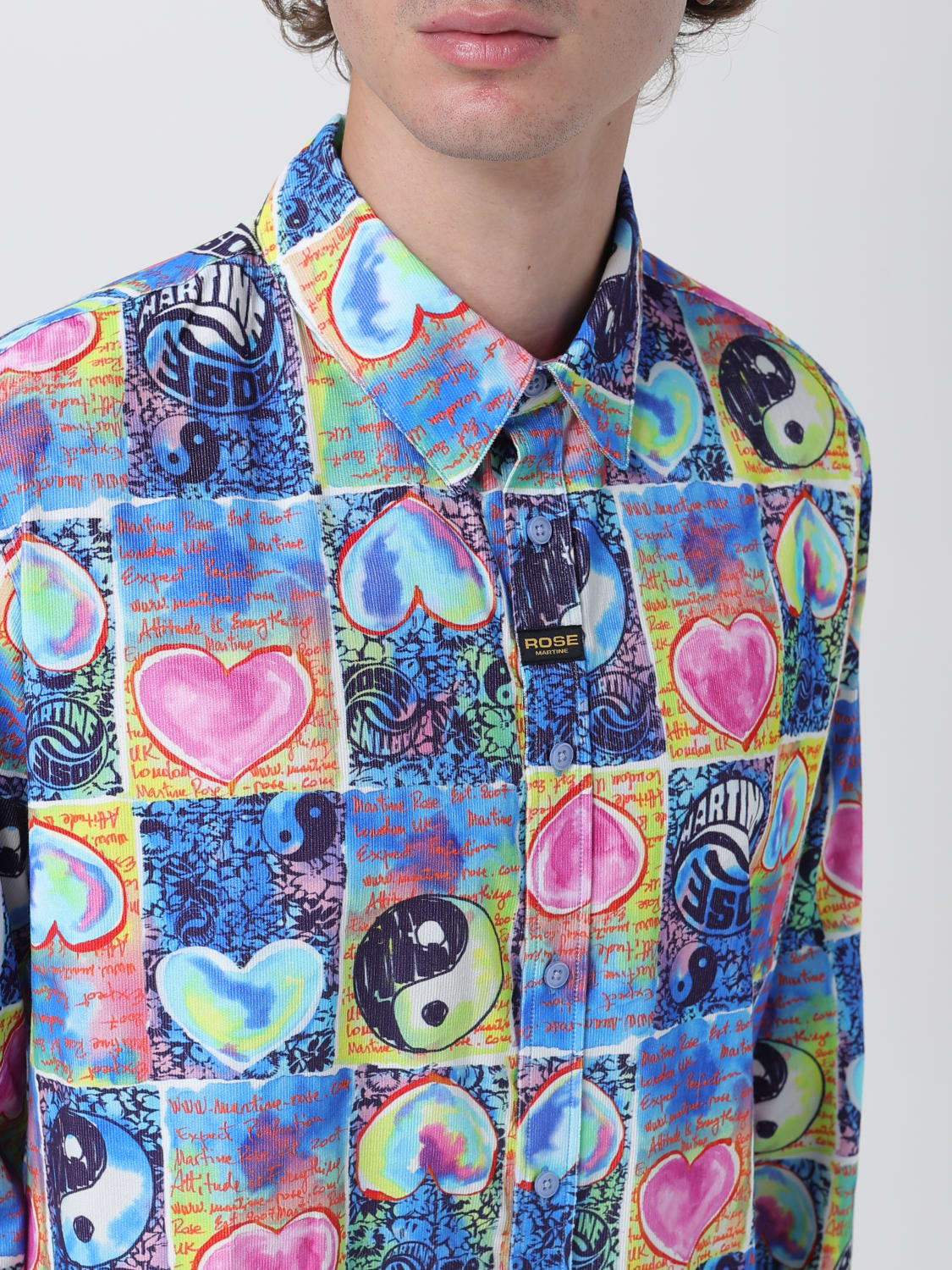 MARTINE ROSE 衬衫: 衬衫 男士 Martine Rose, 蓝色 - Img 5