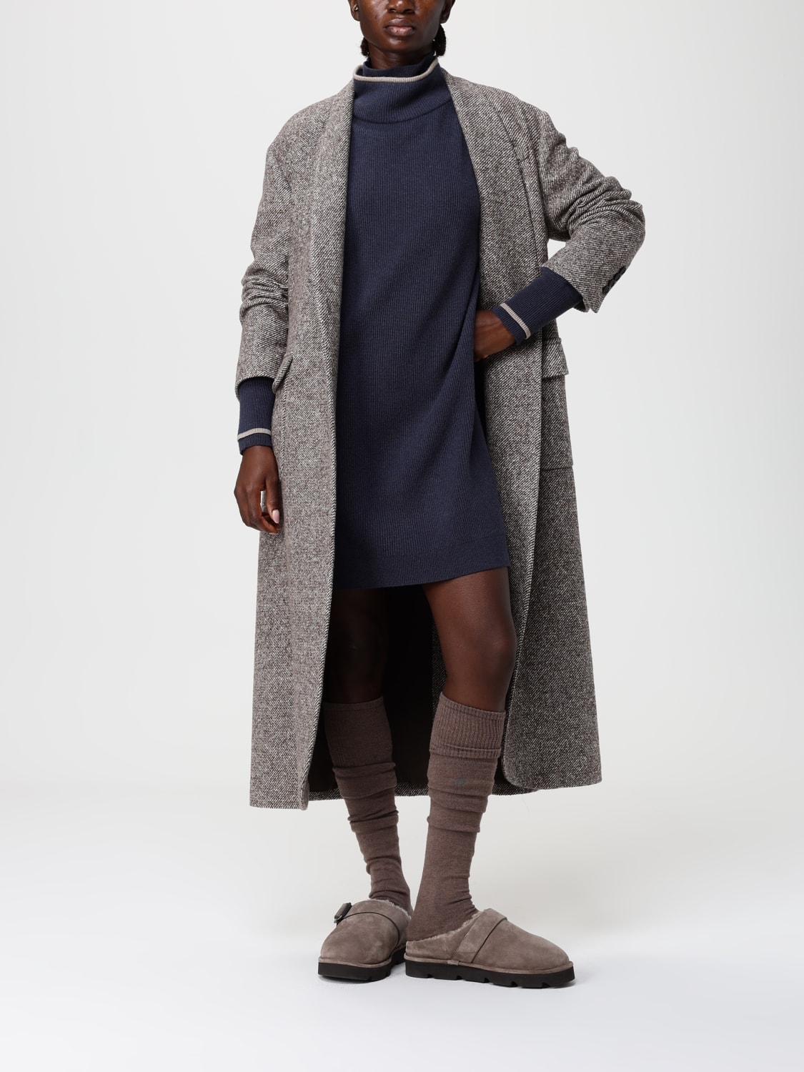 BRUNELLO CUCINELLI ABRIGO: Abrigo mujer Brunello Cucinelli, Marrón - Img 2