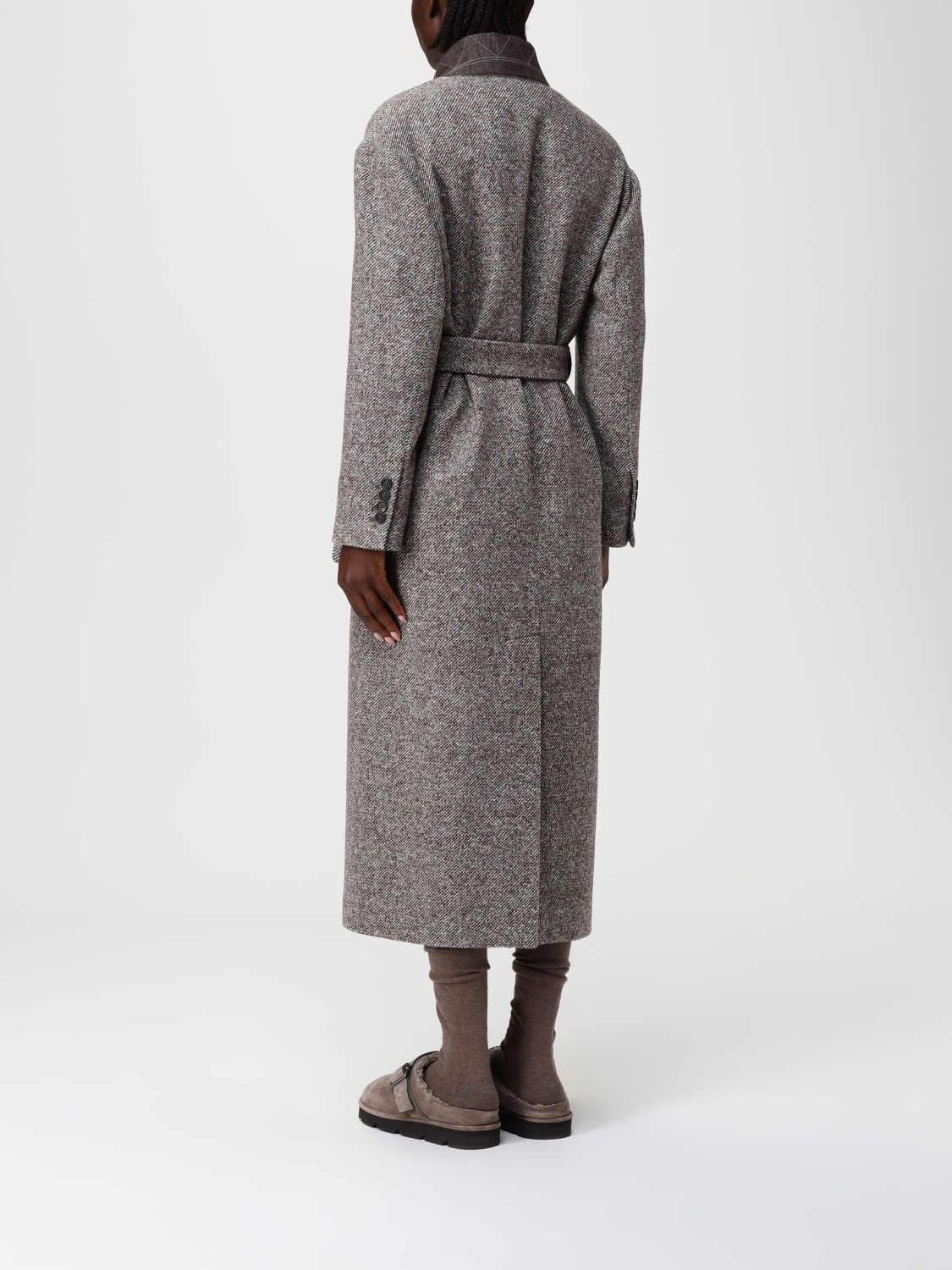 BRUNELLO CUCINELLI ABRIGO: Abrigo mujer Brunello Cucinelli, Marrón - Img 3