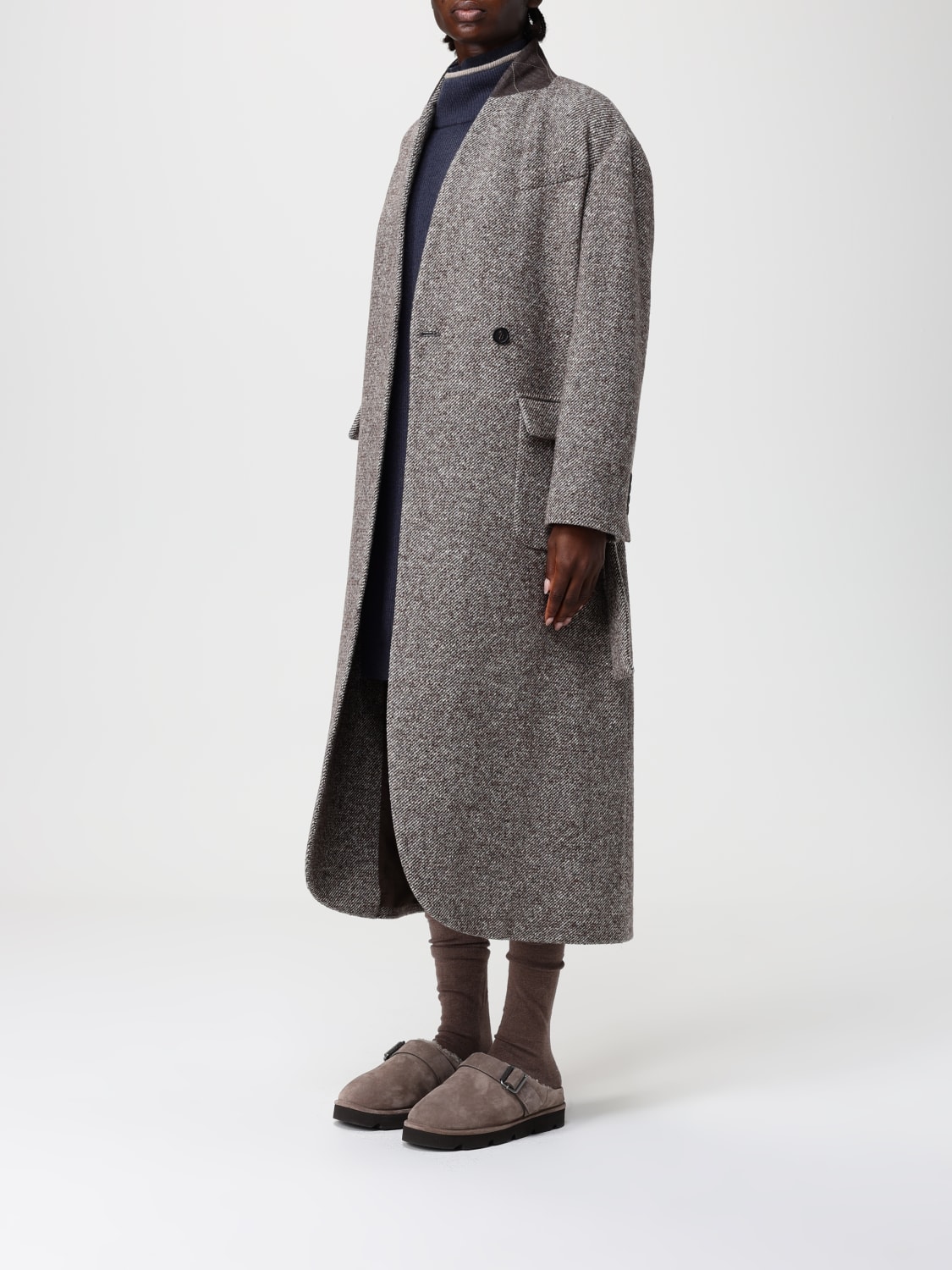 BRUNELLO CUCINELLI ABRIGO: Abrigo mujer Brunello Cucinelli, Marrón - Img 4