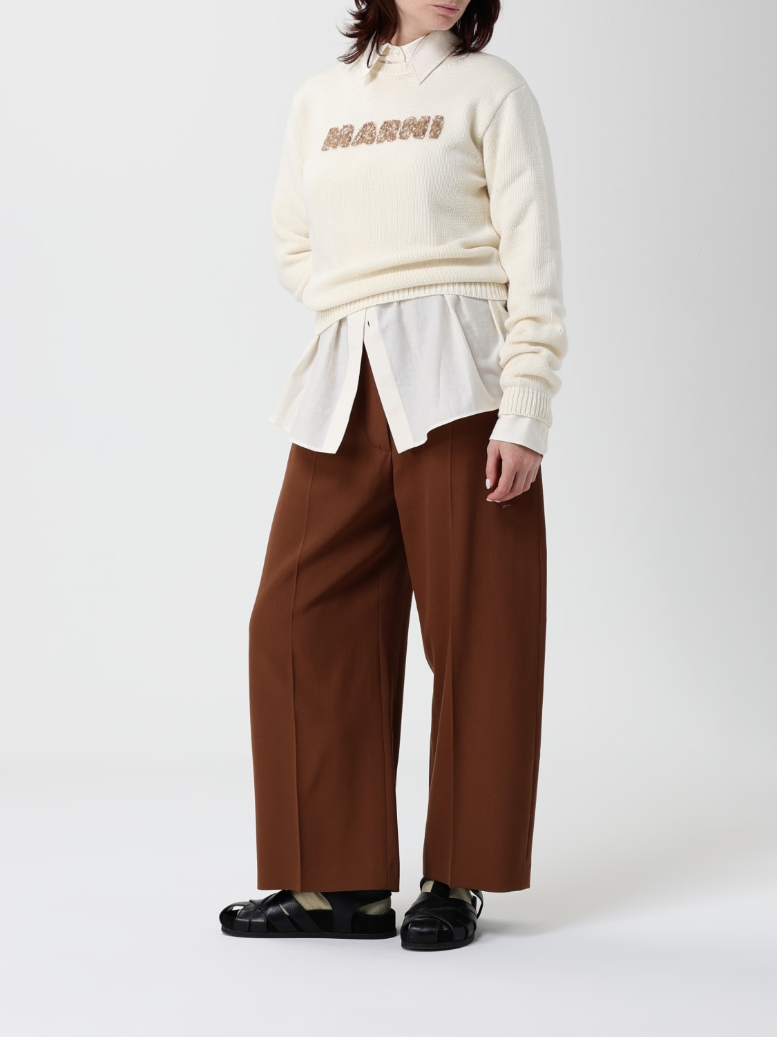 MARNI PANTS: Pants woman Marni, Brown - Img 2