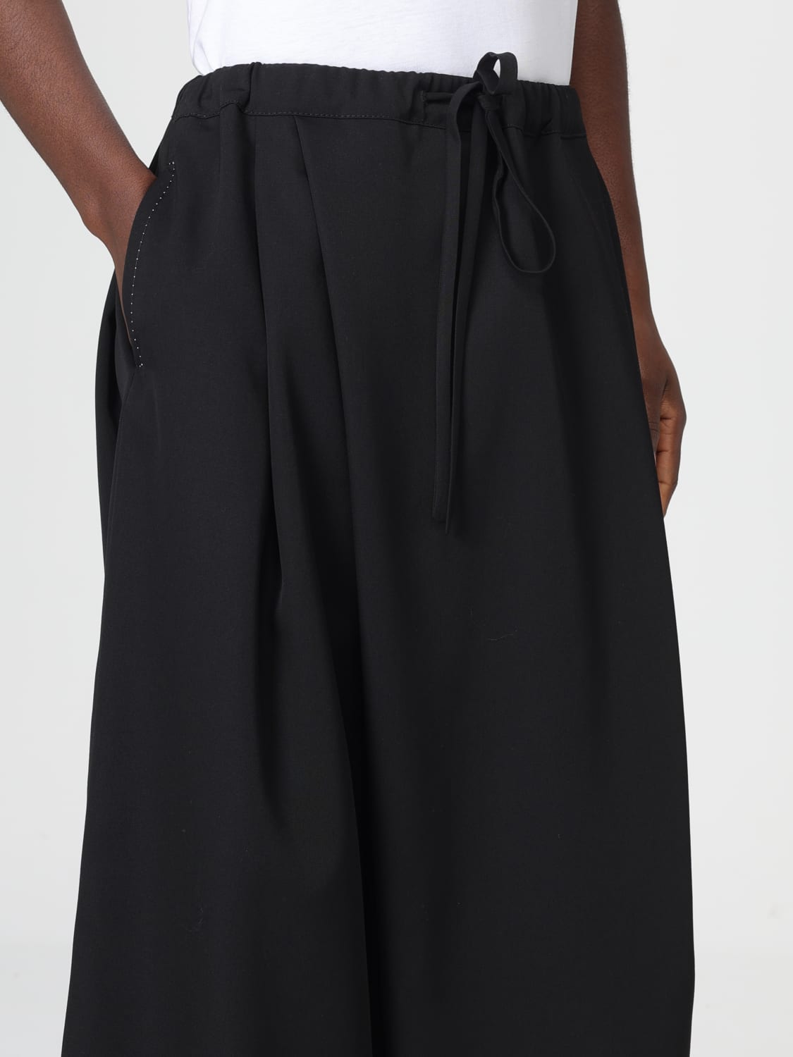 MARNI PANTALONI: Pantaloni a gamba larga Marni in lana vergine , Nero - Img 5