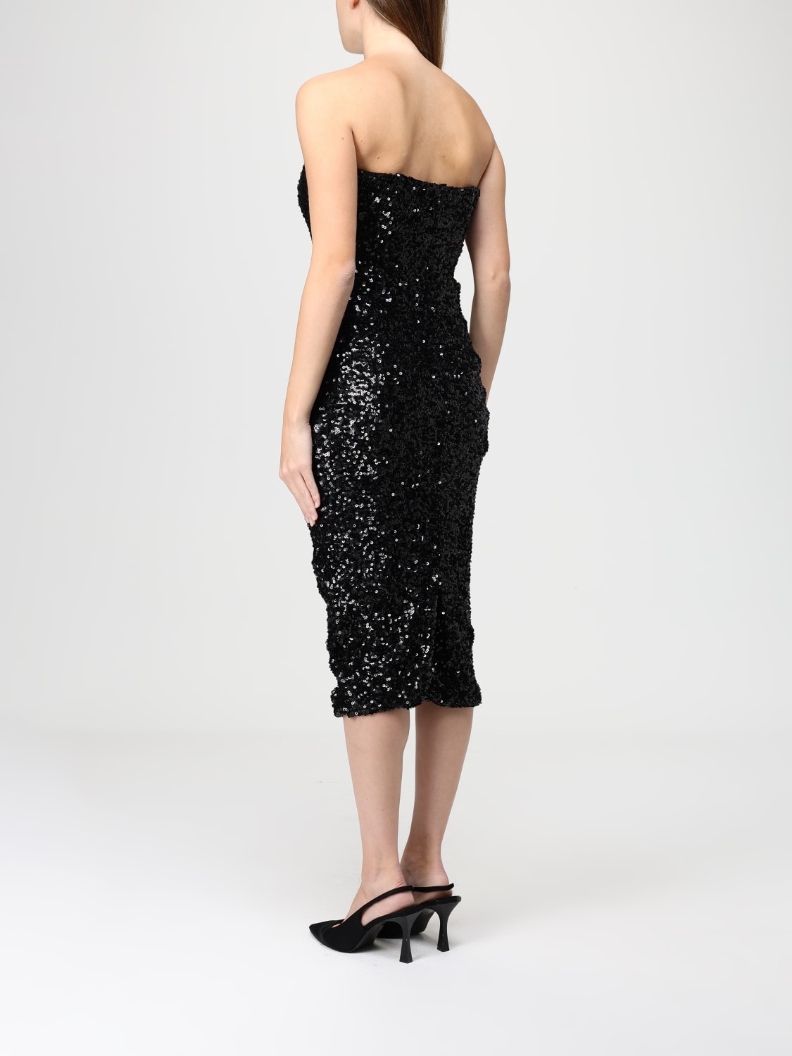 ELISABETTA FRANCHI ROBE: Robes femme Elisabetta Franchi, Noir - Img 2