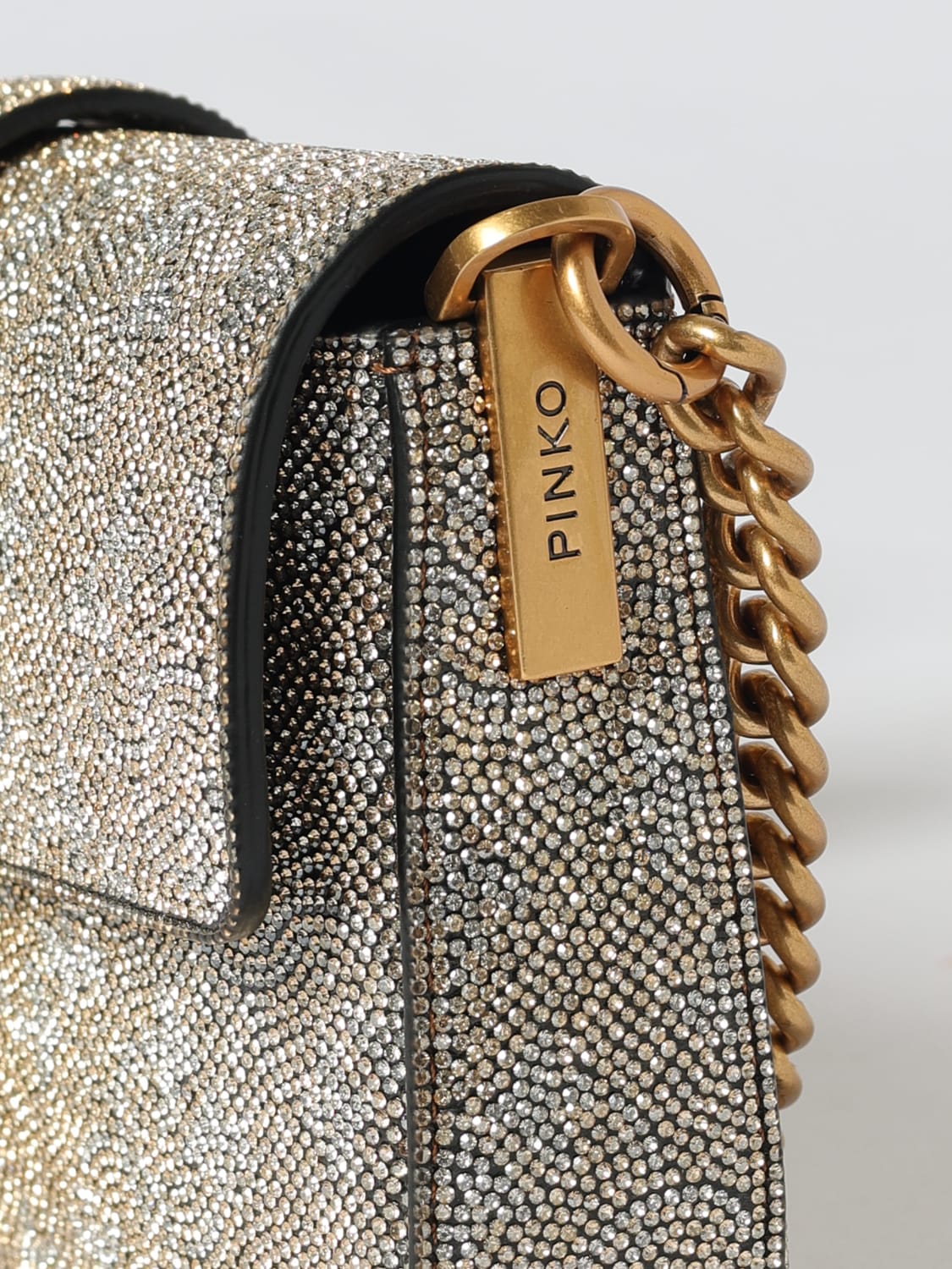 PINKO MINI BAG: Shoulder bag woman Pinko, Gold - Img 3