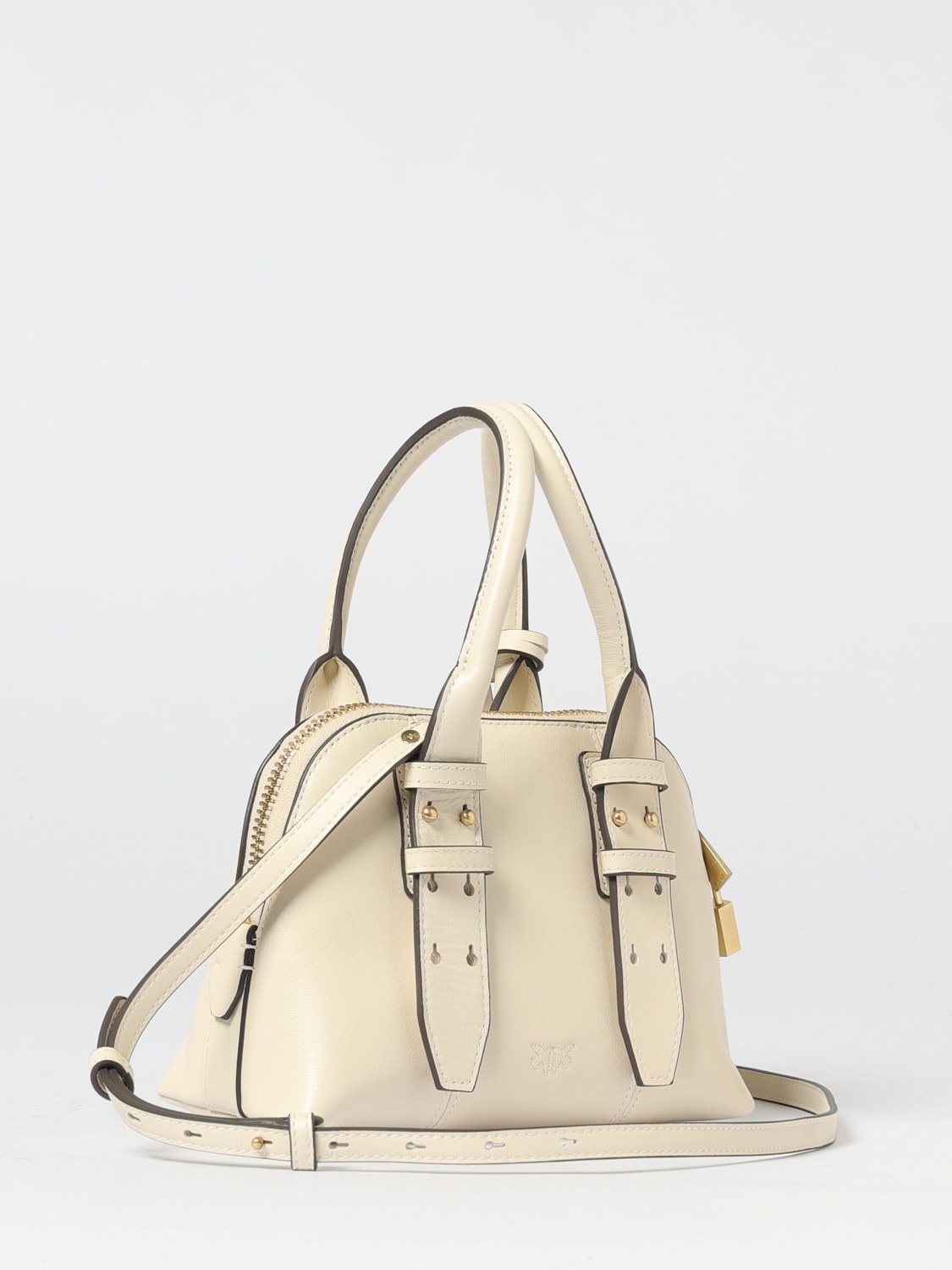 PINKO BORSA A MANO: Borsa Mini Escape Bag Pinko in pelle , Bianco - Img 2