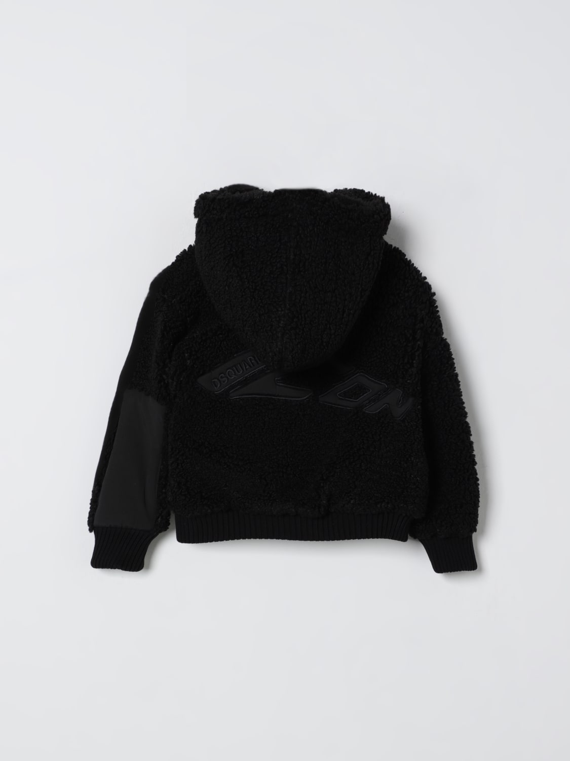 DSQUARED2 MAGLIA: Felpa effetto teddy Dsquared2 , Nero - Img 2