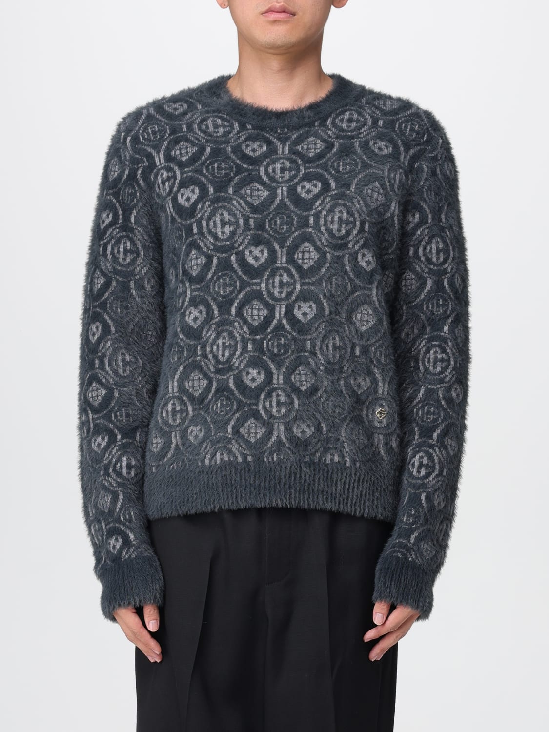 CASABLANCA SWEATER: Cardigan men Casablanca, Grey - Img 1