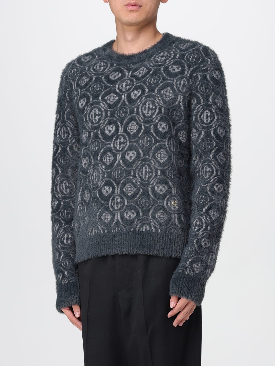 CASABLANCA SWEATER: Cardigan men Casablanca, Grey - Img 4