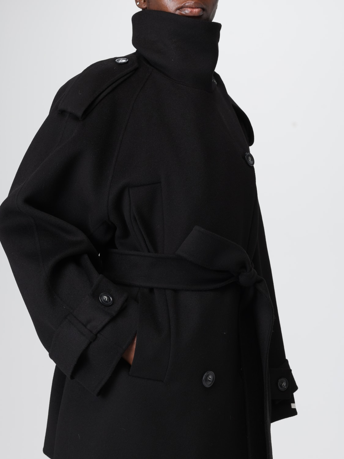 SPORTMAX ABRIGO: Abrigo mujer Sportmax, Negro - Img 5