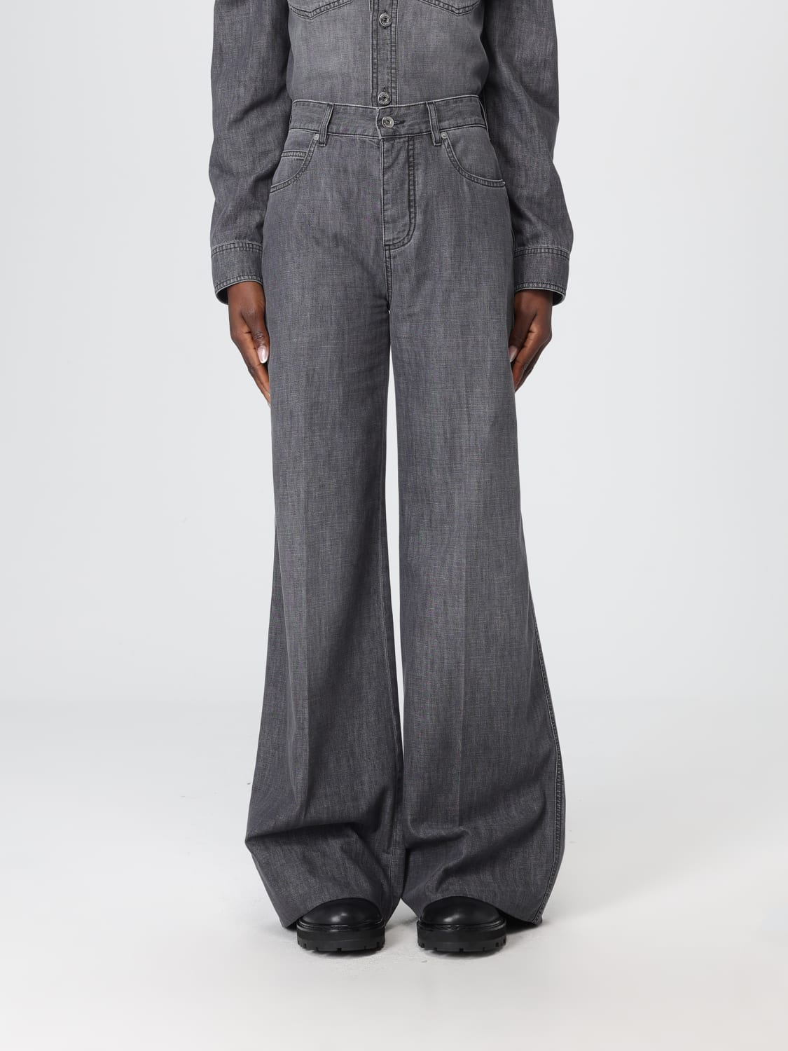 BOTTEGA VENETA JEANS: Hose damen Bottega Veneta, Schwarz - Img 1