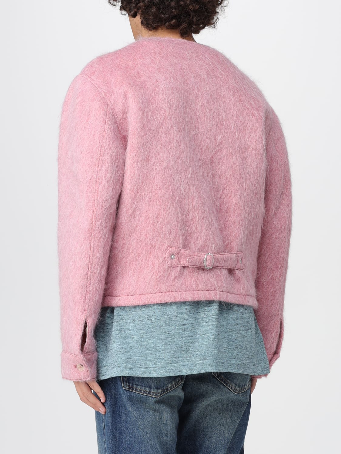 KENZO GIACCA: Giacca a monopetto Kenzo in lana di Alpaca e mohair, Rosa - Img 3