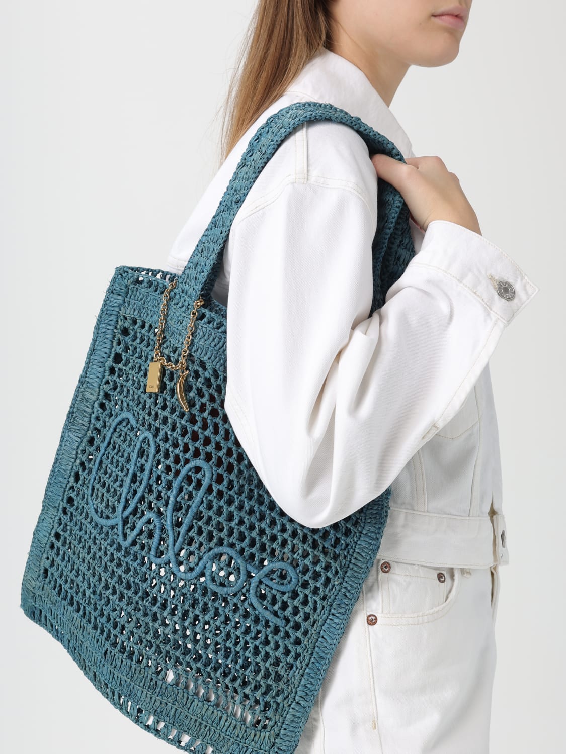 CHLOÉ SHOULDER BAG: Handbag woman ChloÉ, Blue - Img 2