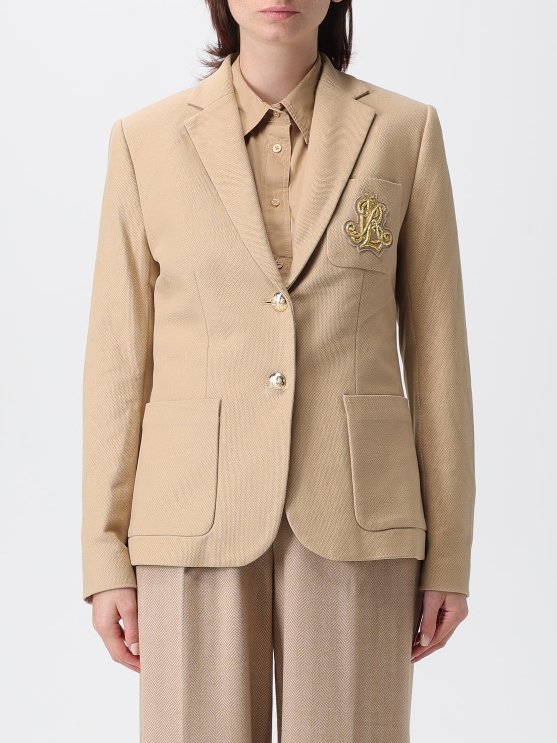 POLO RALPH LAUREN JACKET: Blazer woman Polo Ralph Lauren, Brown - Img 1