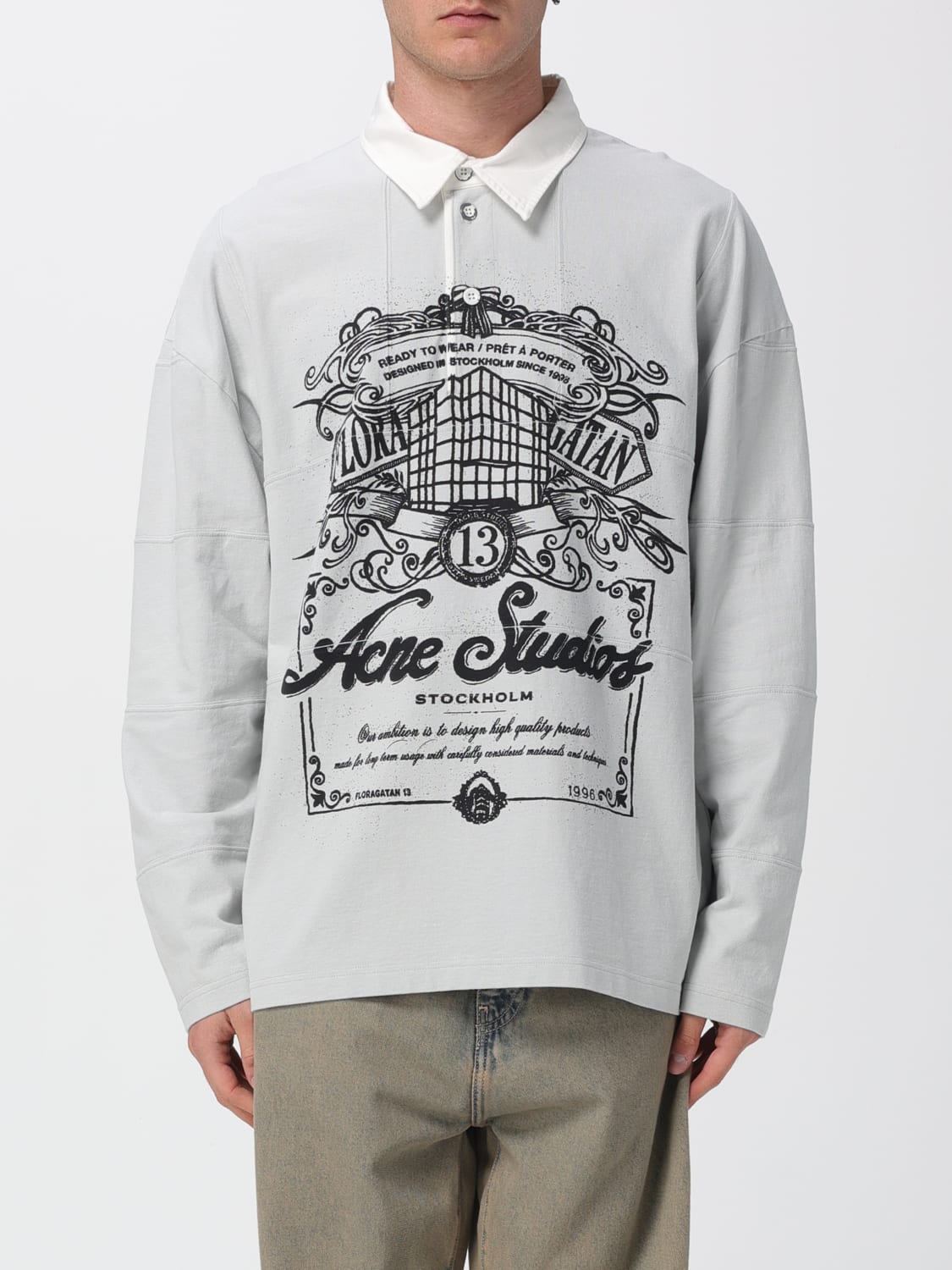 ACNE STUDIOS POLO: Polo herren Acne Studios, Grau - Img 1